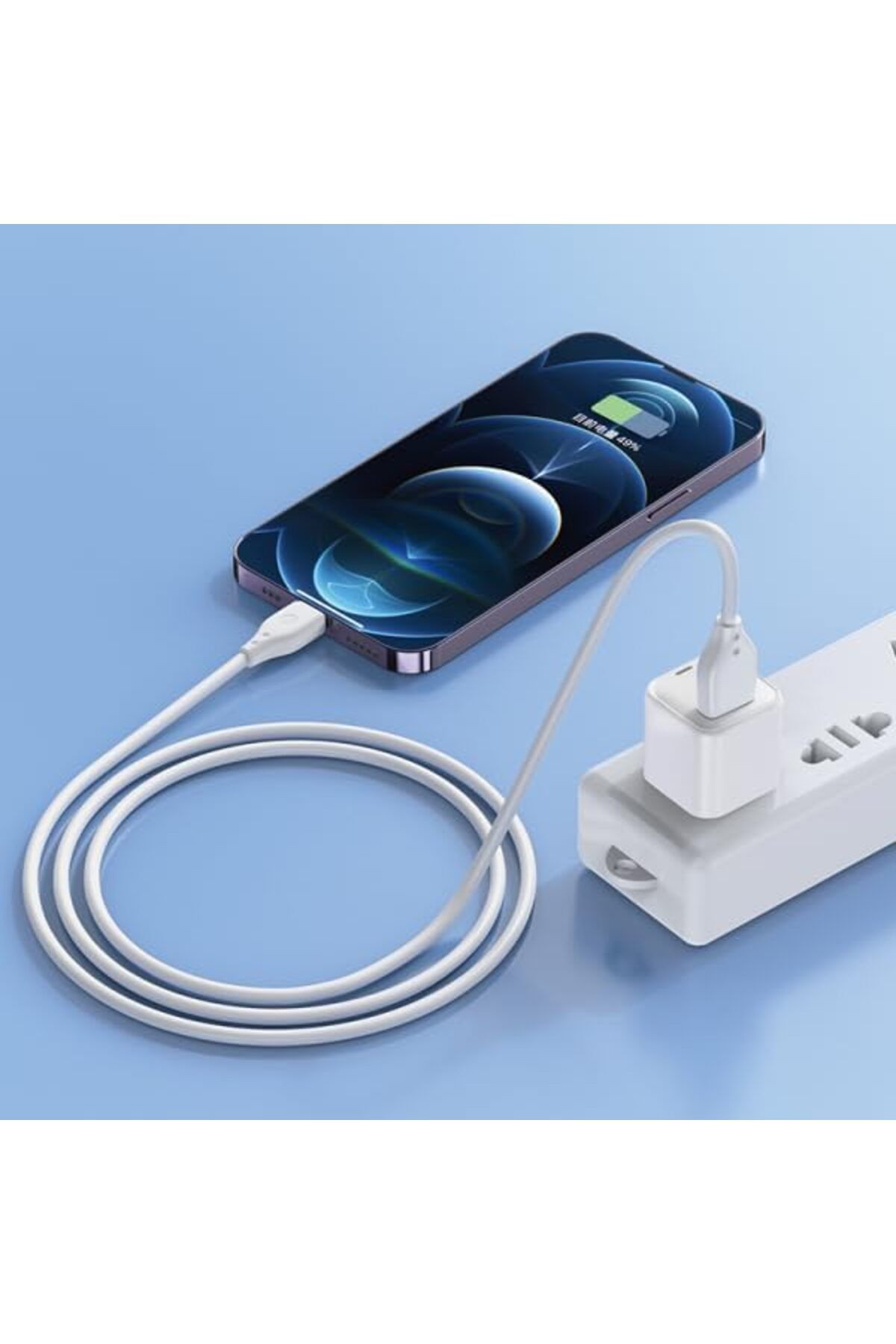 WIWU-Wi-C001 Pioneer USB To Lightning Fast Charging Cable 2.4A, Data Sync, Super Durable, 1M - White 7