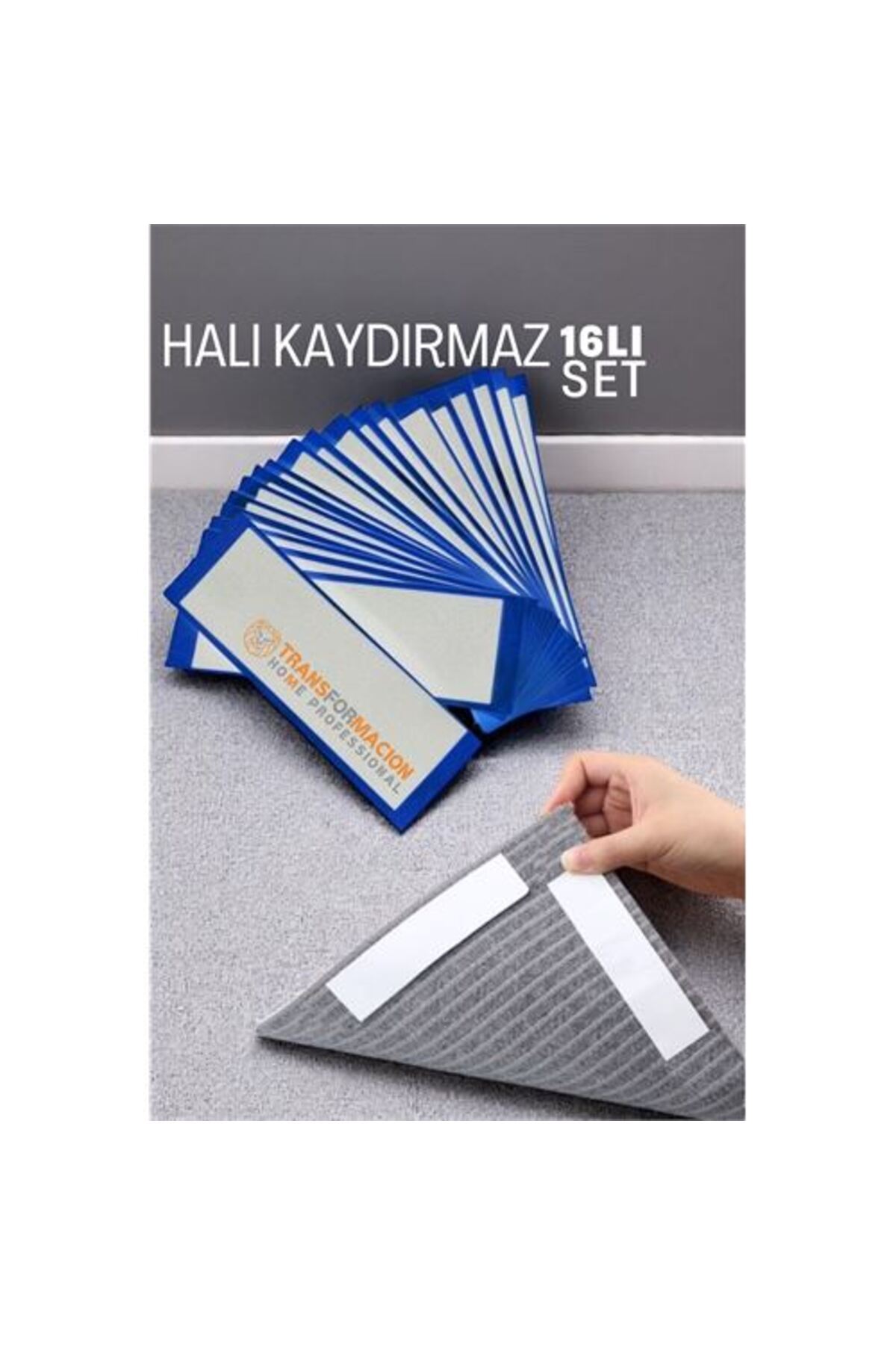 Skygo Modacar Halı Kaydırmaz - Halı Kilim Yolluk Kayma Önleyici Yapışkan 16 lı SET