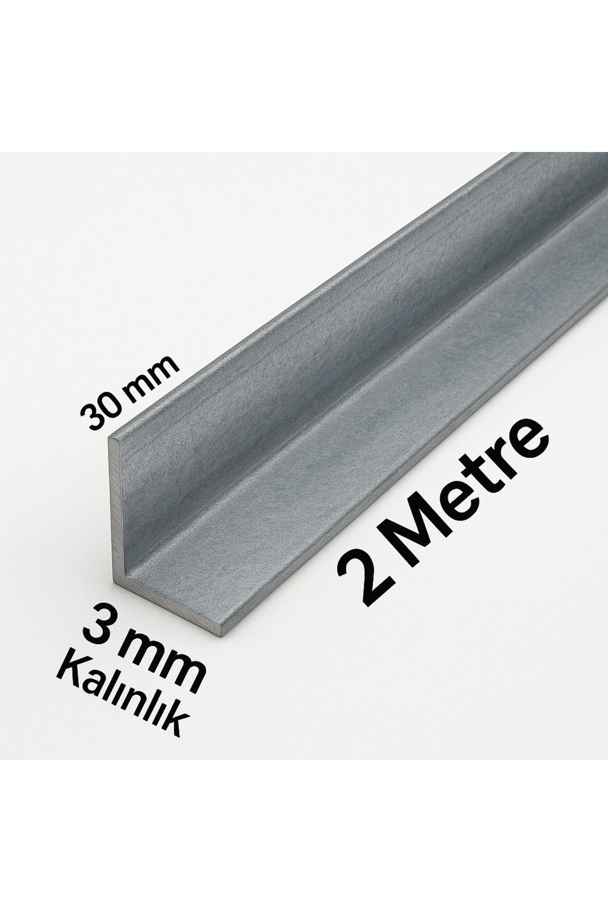 BARAN ÇİT 2 Metre Demir Köşebent (L Demir) – 3 mm Kalınlık | Galvanizli, Dayanıklı, Çok Amaçlı Profil Demir