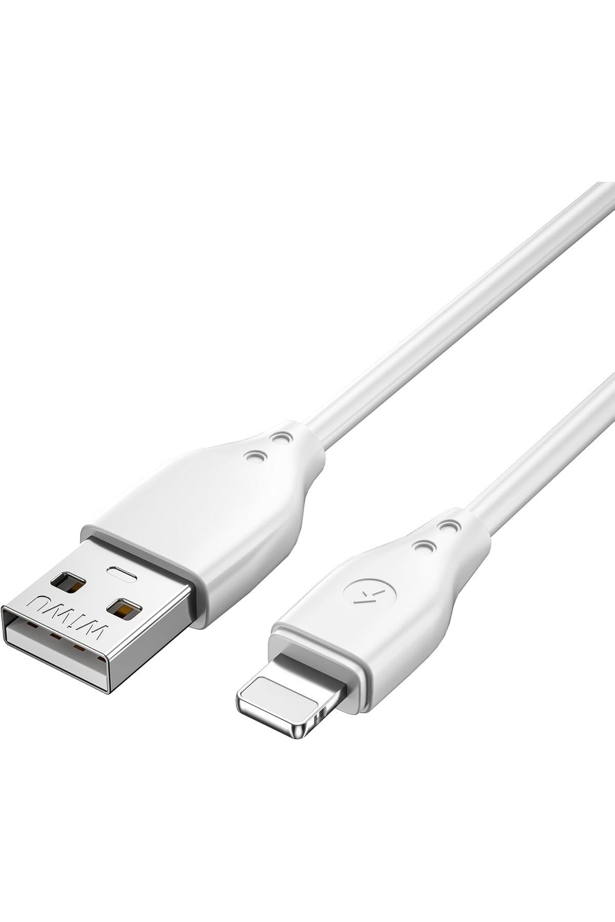 WIWU-Wi-C001 Pioneer USB To Lightning Fast Charging Cable 2.4A, Data Sync, Super Durable, 1M - White 3
