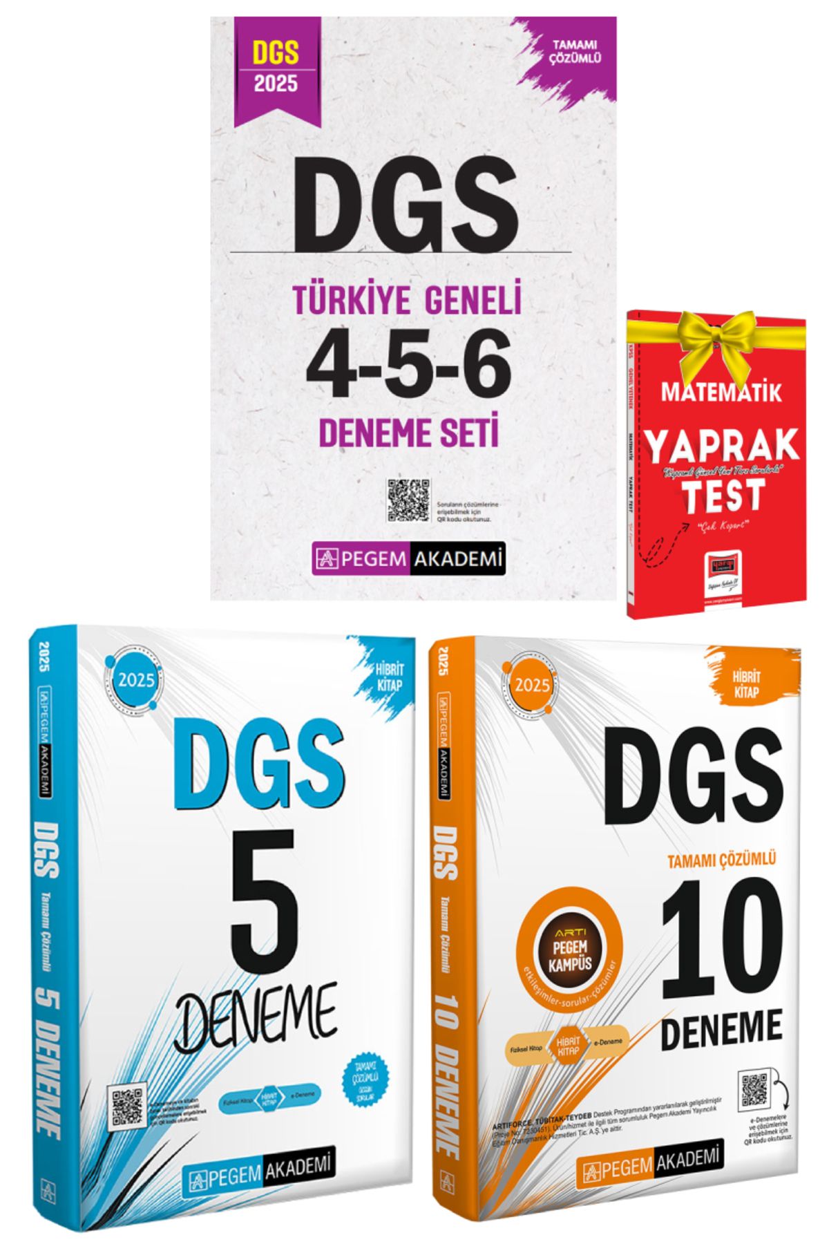 Pegem Akademi Yayıncılık 2025 Pegem DGS Türkiye Geneli Deneme Sınavları+Pegem DGS 10 Deneme+DGS 5 Deneme