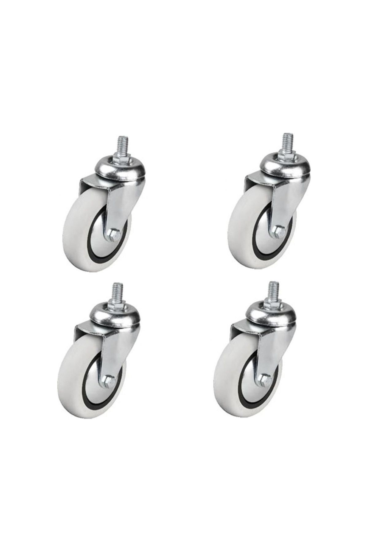 Hts 352- Döner 3/8 Vidalı Mobilya Tekeri Çap : 74 Mm 4 Ad.