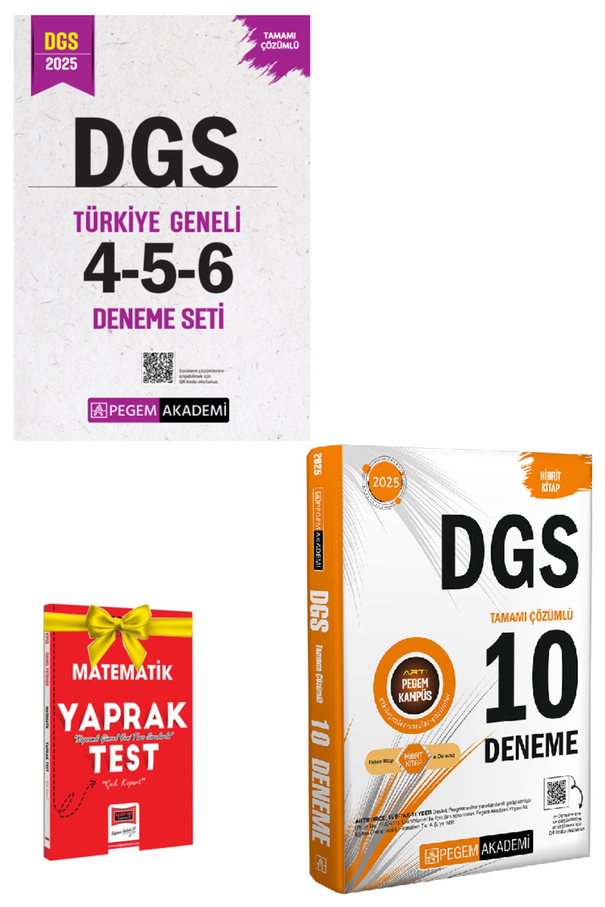 Pegem Akademi Yayıncılık 2025 Pegem DGS Türkiye Geneli Deneme Sınavları+Pegem DGS 10 Deneme+Hediye