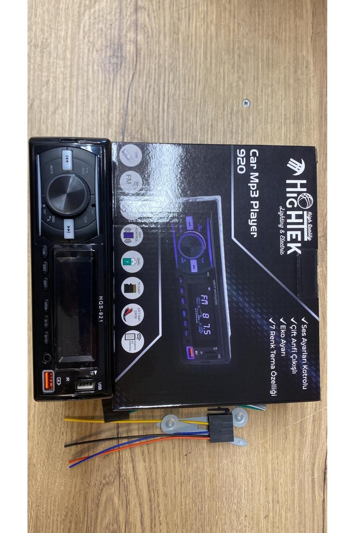 KaraköyOnline Usb Hafıza Kartı Lcd Ekran Bluetooth Oto Teyp Renk Değiştiren Yeni Seri CarMp3Player920 Kumandalı