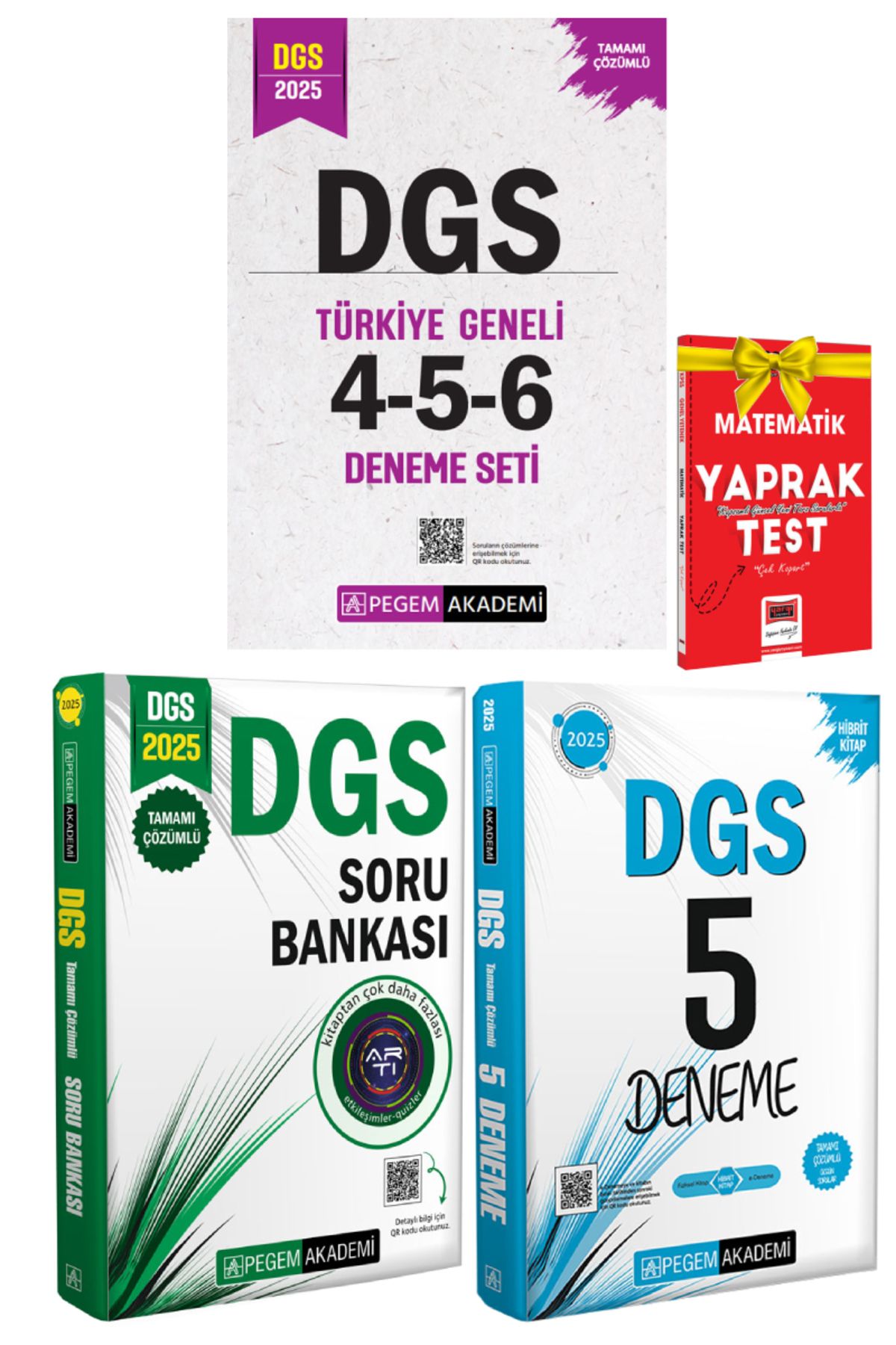 Pegem Akademi Yayıncılık 2025 Pegem DGS Türkiye Geneli Deneme Sınavları+Pegem DGS Soru Bankası+DGS 5 Deneme