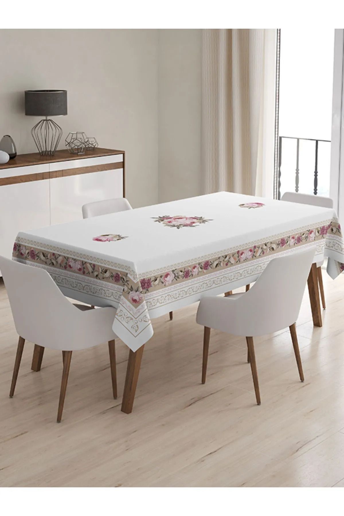 Via Loom Çiçekli Sade & Şık Sofralar İçin Masa Örtüsü