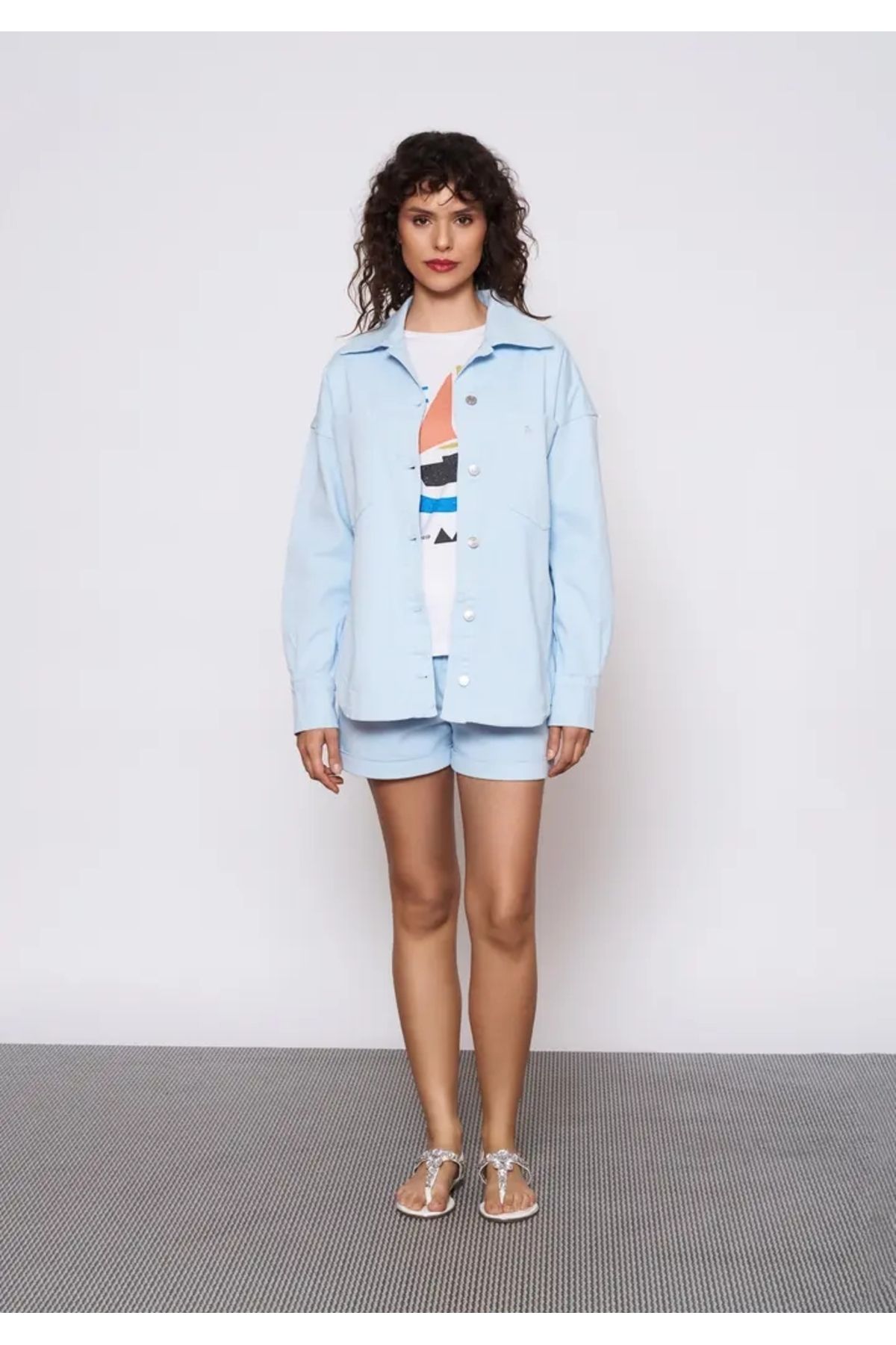 EUROFASHION Bebe Mavi Denim Ceket