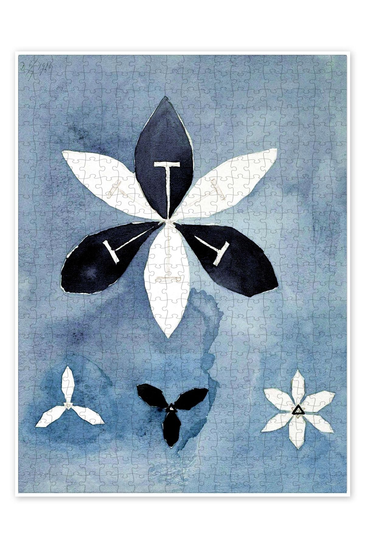 Jeronkarji Çiçek 500 Parça Puzzle Yapboz Bohem Soyut Sanat Temalı