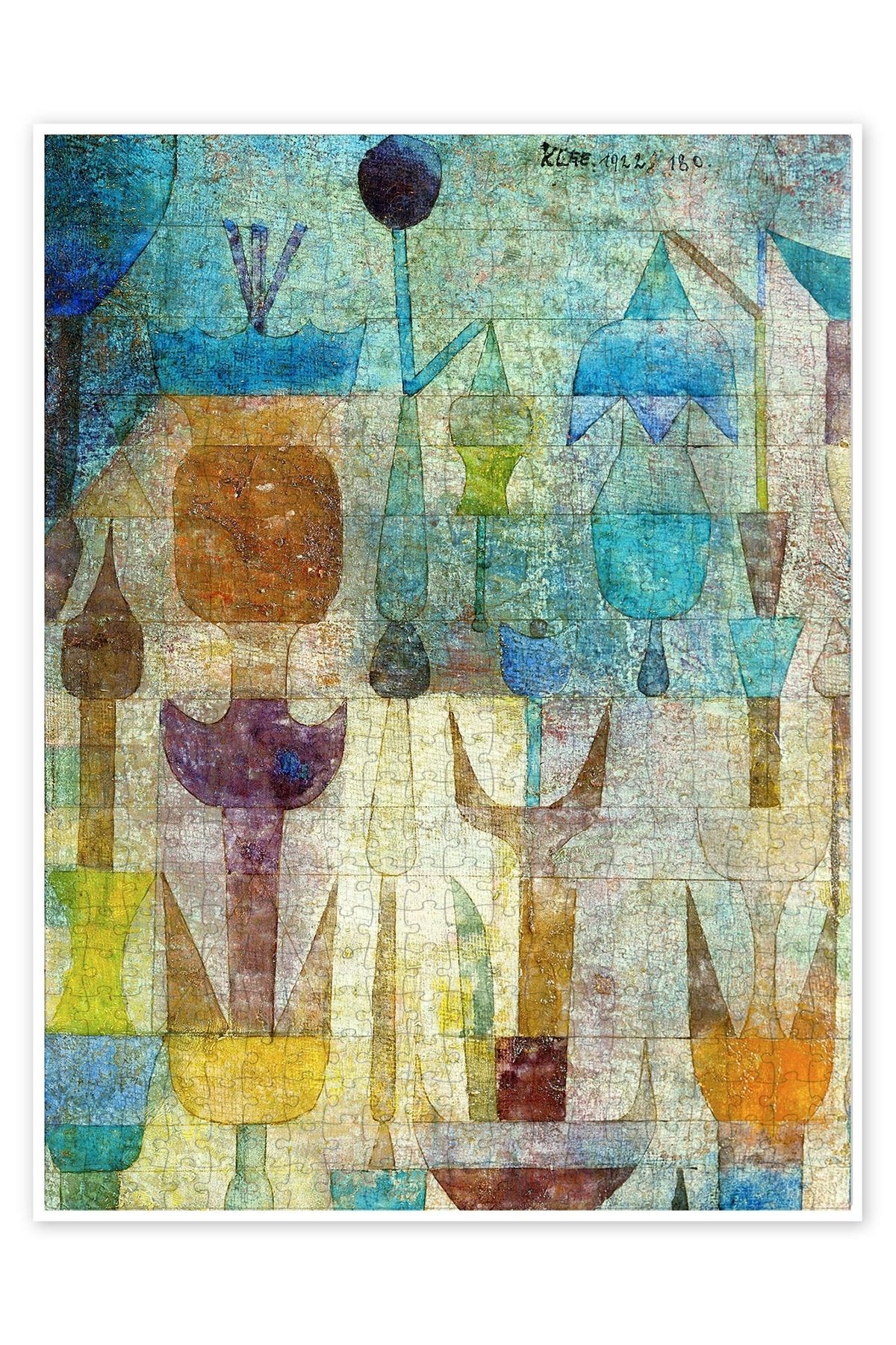 Jeronkarji Sabahın erken saatlerinde bitkiler 500 Parça Puzzle Yapboz Bohem Soyut Sanat Temalı