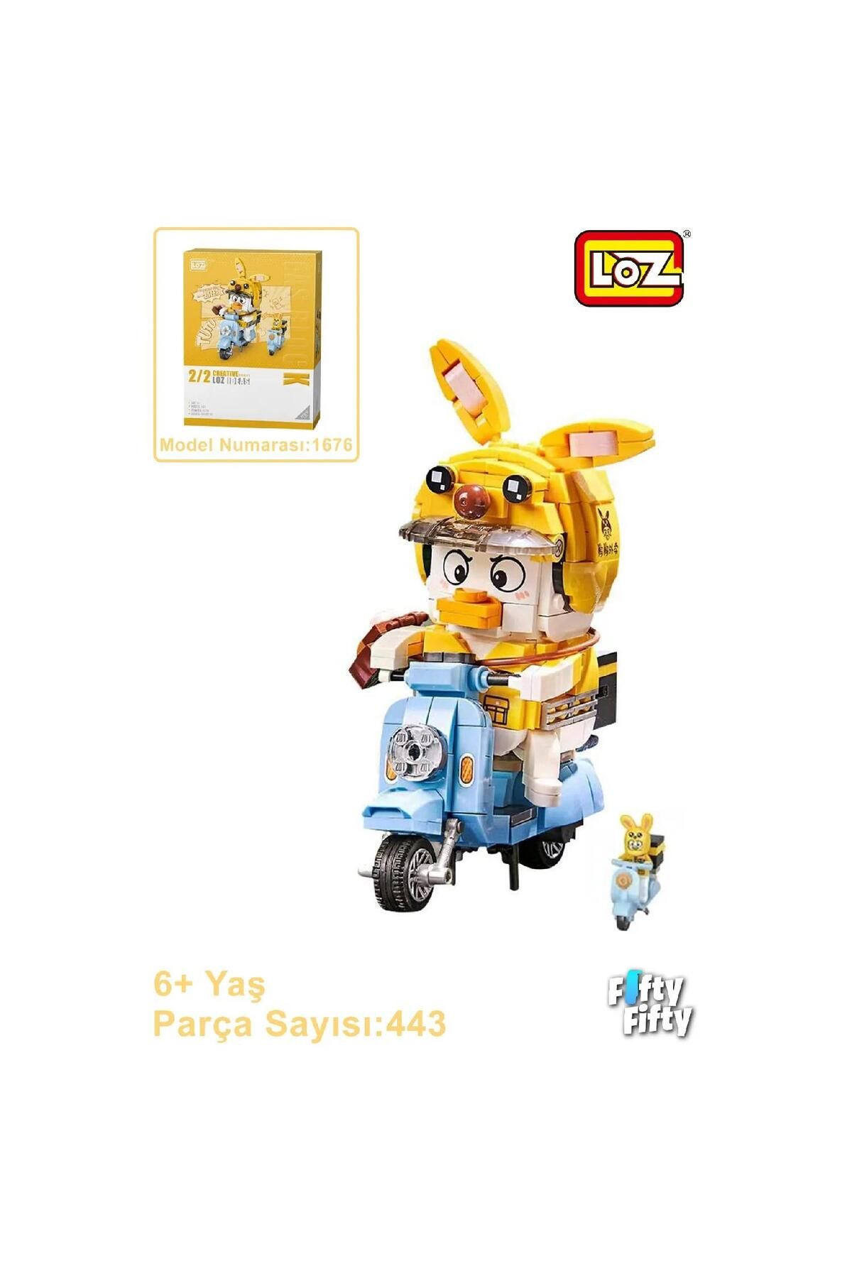 Vagonlife Loz Mini Kurye Ördek Block Lego Yapı Oyuncağı 443 Parça (LZ1676) GKO