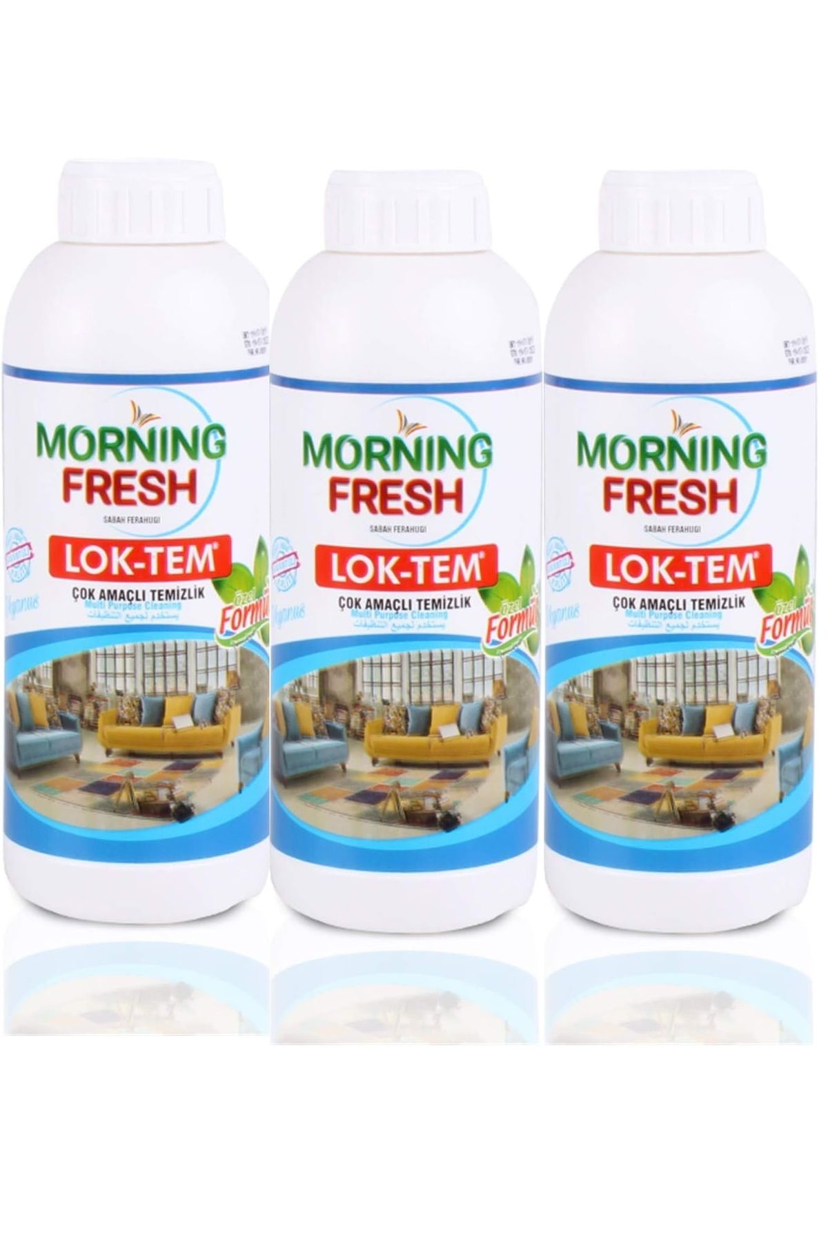 MORNİNG FRESH Lok-tem Okyanus 1lt Çok Amaçlı Genel Temizleyici (3 Adet)