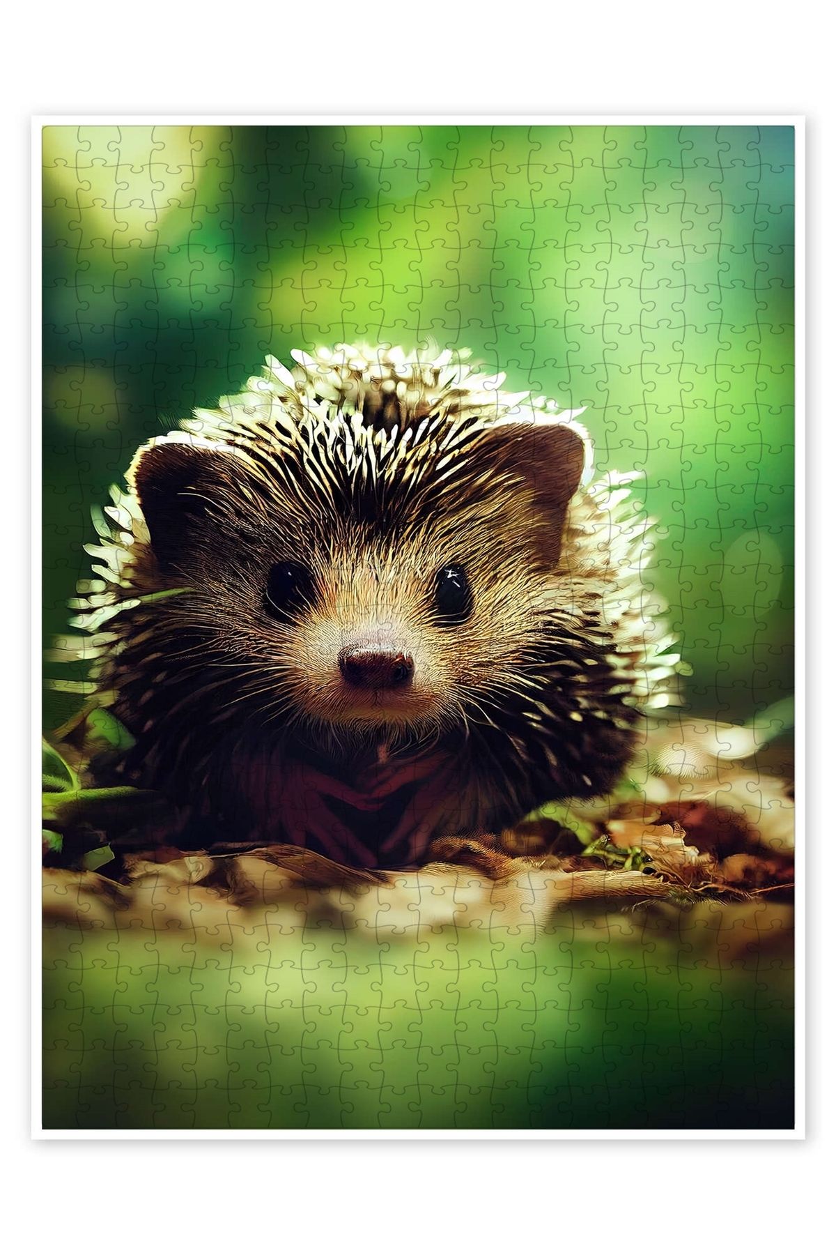 Jeronkarji Bebek Kirpi 500 Parça Puzzle Yapboz Çocuklar için Neşeli Hayvan Temalı