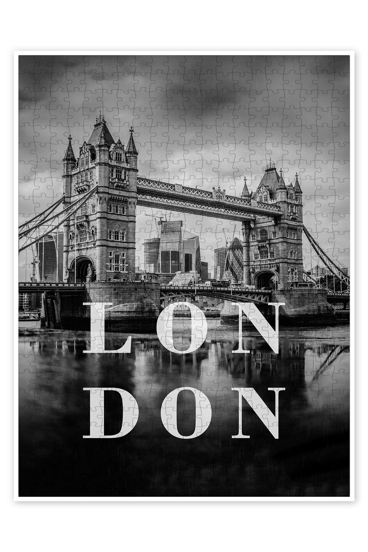 Jeronkarji Yağmurlu şehirler: Londra 500 Parça Puzzle Yapboz Şehir Manzara Temalı Hobilik