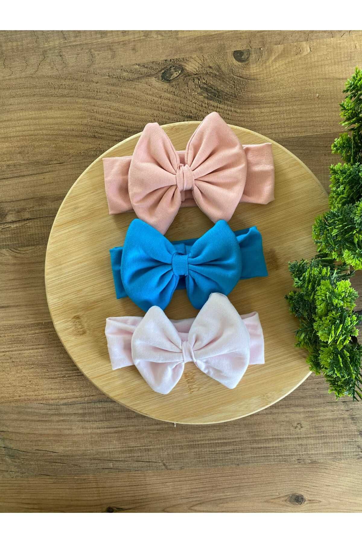 KAYRASTORETESETTÜR Bebeğin İçin En Konforlu Bandana Seti, 0-3 Yaş Yazlık Penye Fiyonk Bebek Bandana