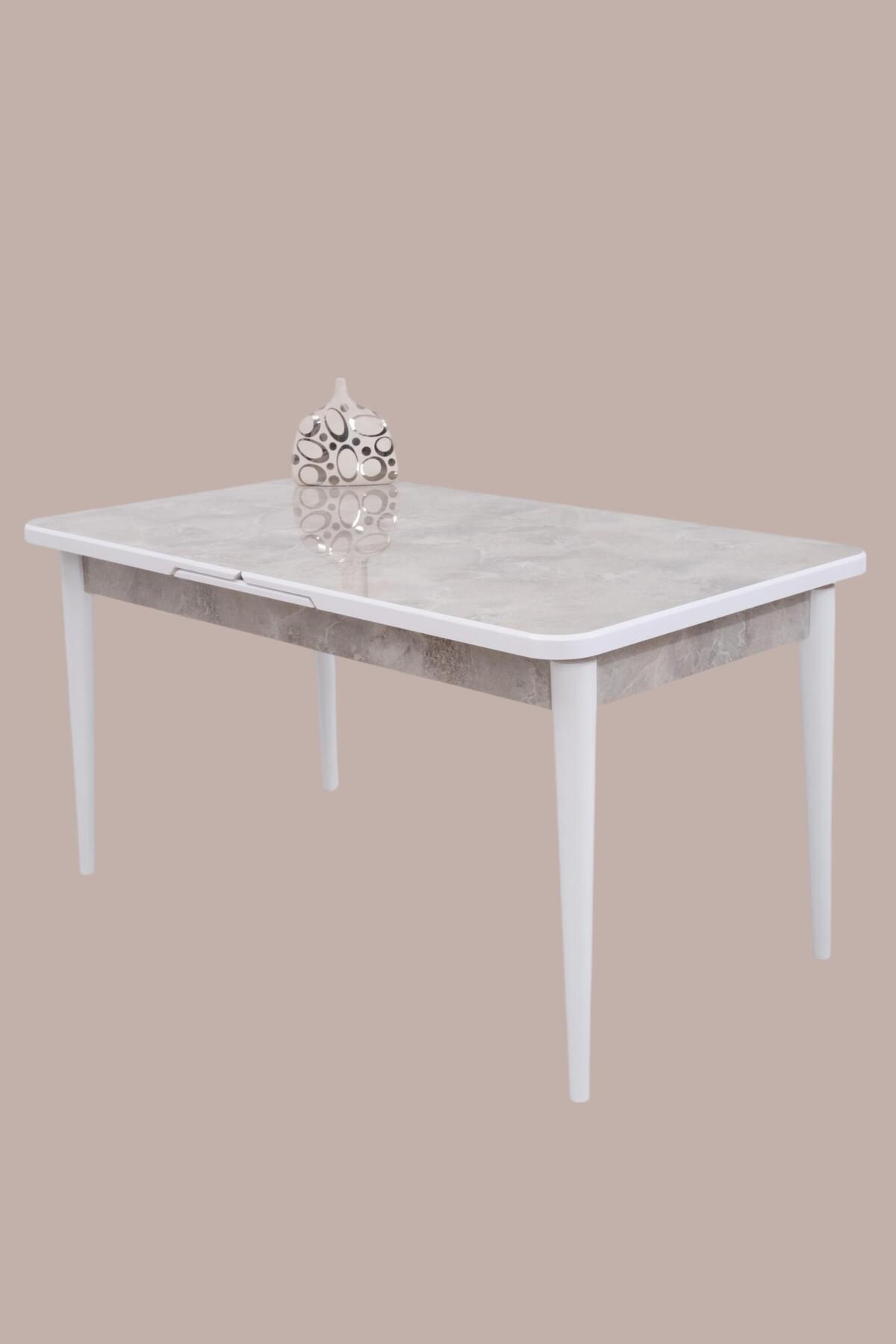 Erezogulları Mobilya Duru MDF Lak Panel Açılır Yemek Mutfak Masası 90x160
