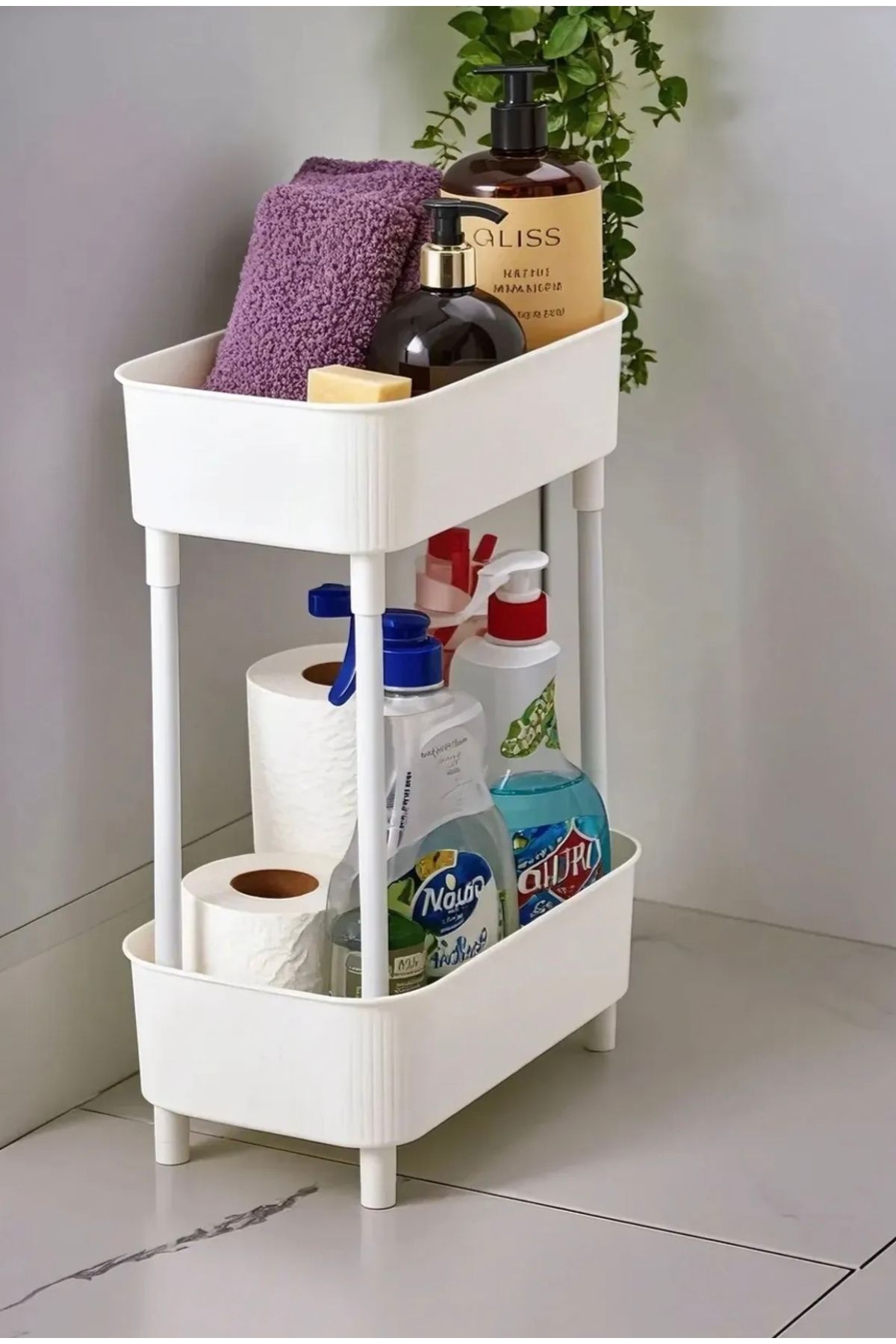 heybecollection 2 Katlı Düzenleyici Mutfak Banyo Rafı