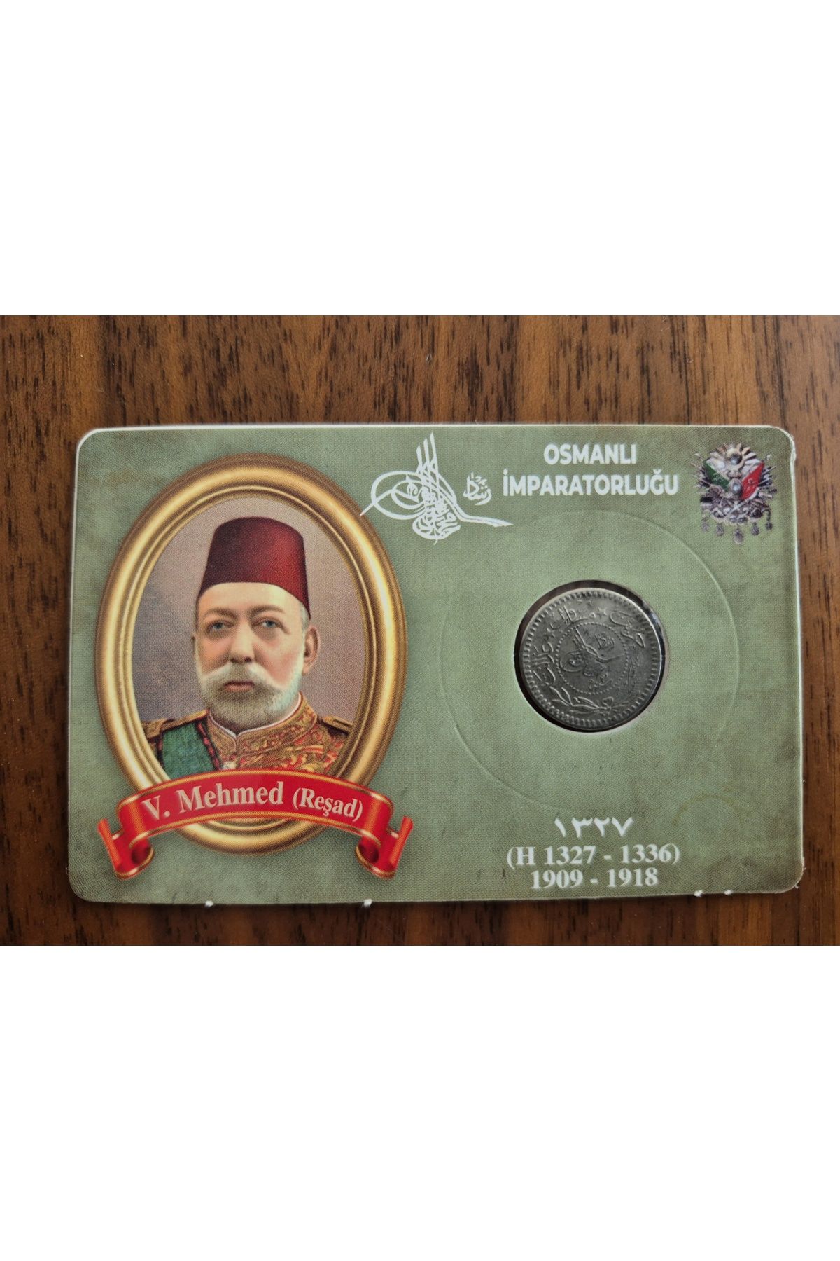 Edi Antik Osmanlı 5 Para Hatıra Kabında Nadir.; 1909 Tarihli nadir ve temiz durumda Osmanlı par