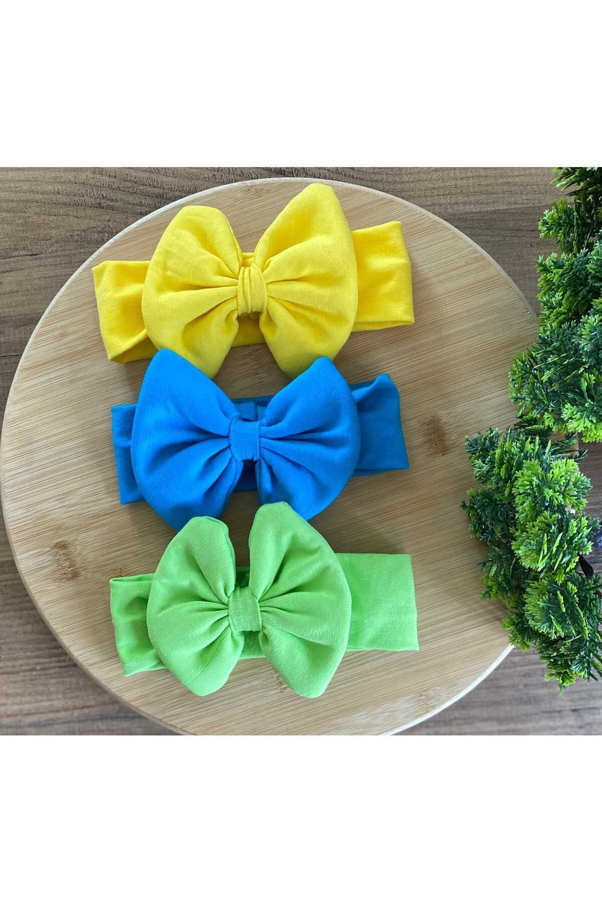 KAYRASTORETESETTÜR Bebeğin İçin En Konforlu Bandana Seti, 0-3 Yaş Yazlık Penye Fiyonk Bebek Bandana
