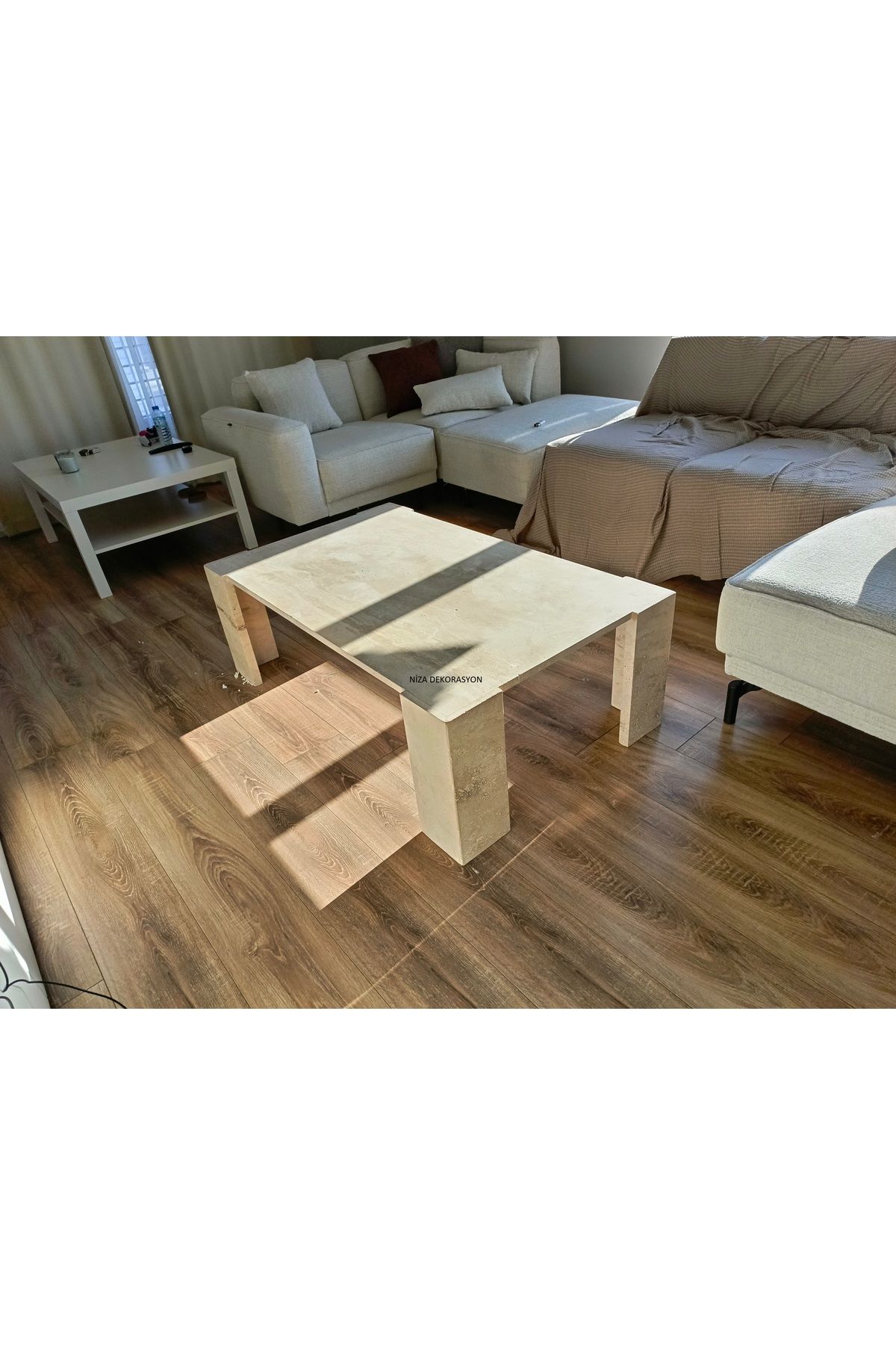niza dekorasyon DOĞAL TRAVERTEN PETUNYA ORTA SEHPA