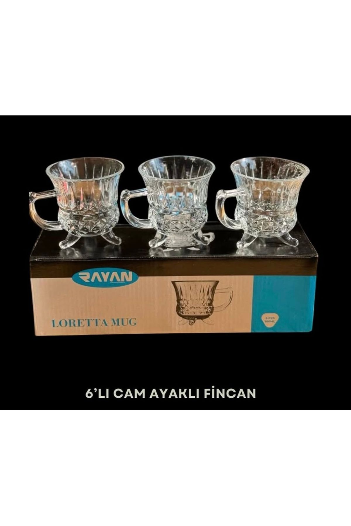 heybecollection Rayan Cam Kulplu Bardak