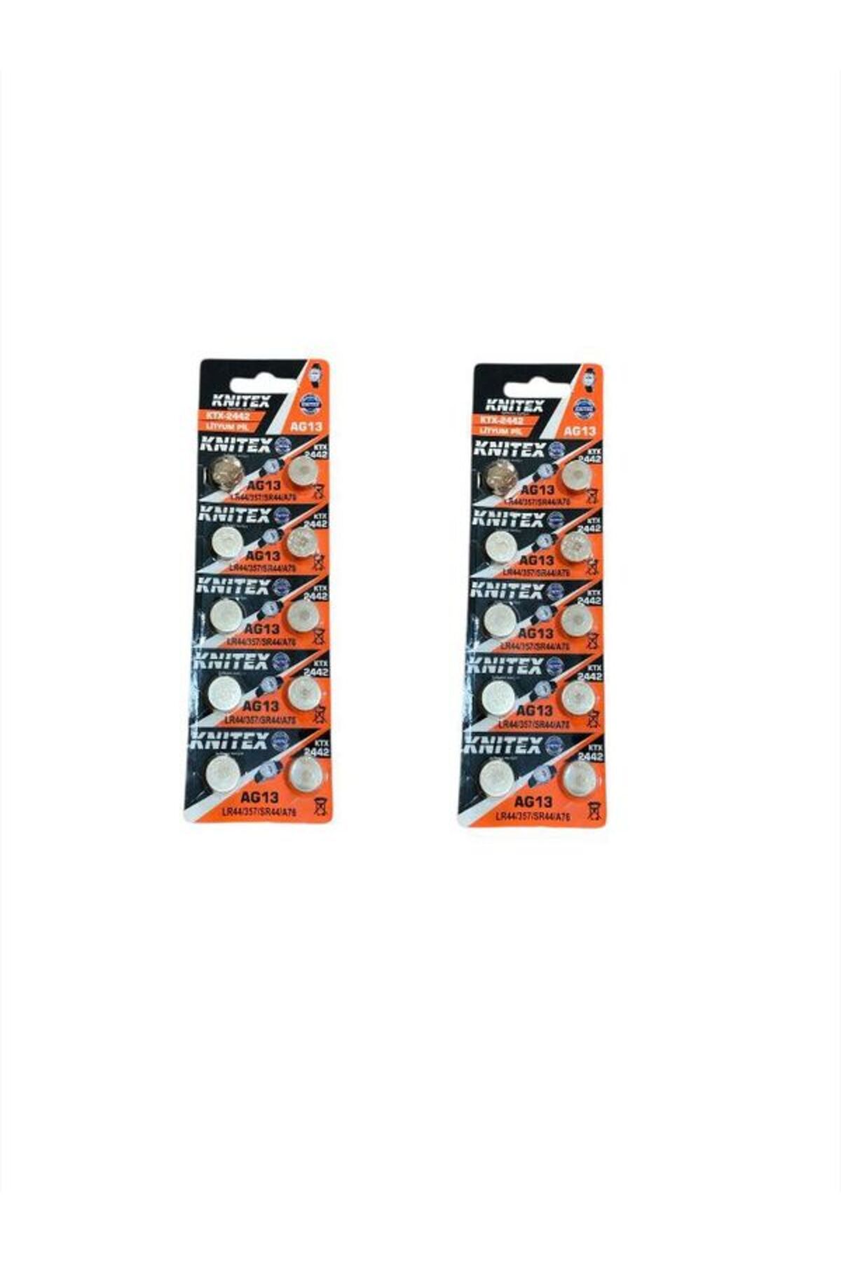 Knitex AG13 - LR44 - 357 - AR44 - A76 BLİSTER LİTYUM PİL 10 LU-2 ADET ERPİLSAN ELEKTRONİK