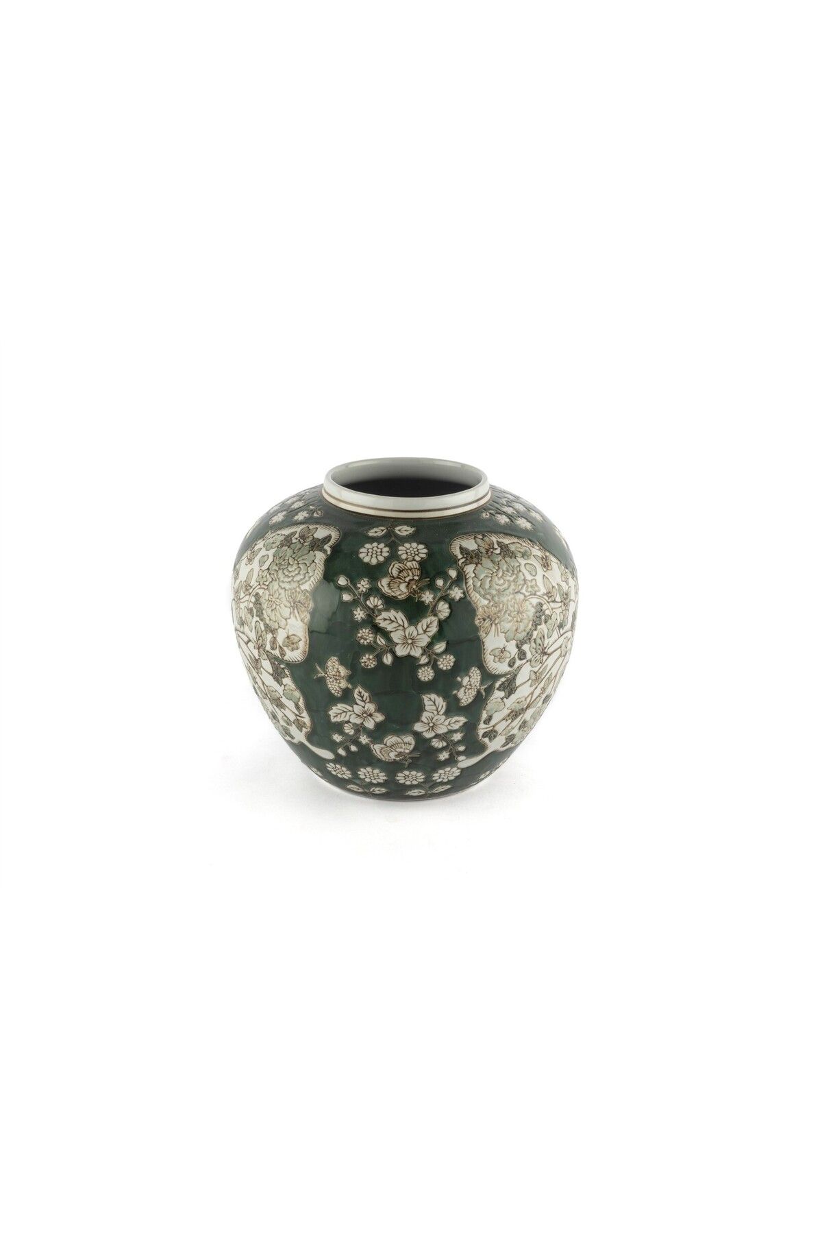 Mikasa Moor MİKASA MOOR Yeşil Beyaz Kelebekli Vazo 25x21cm