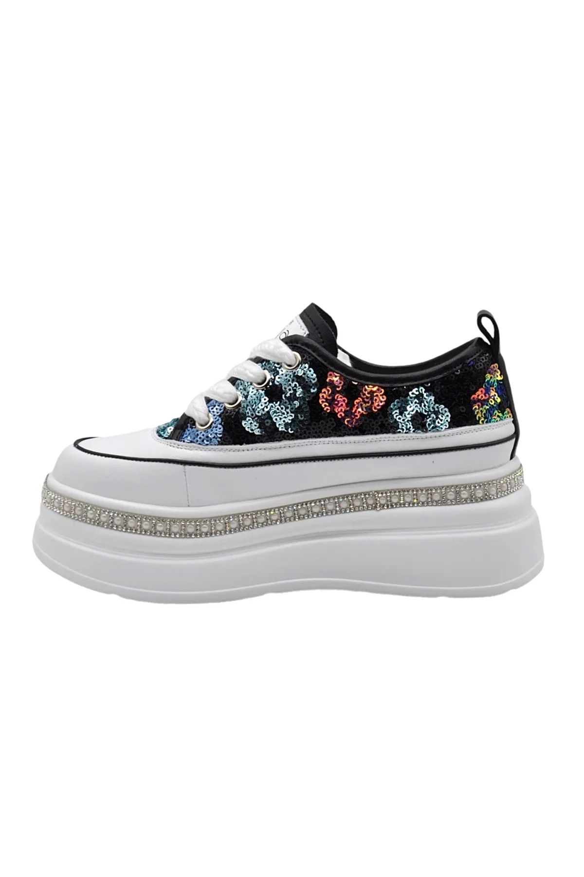 Guja Siyah Yüksek Tabanlı Kadın Sneaker 423-6 Z