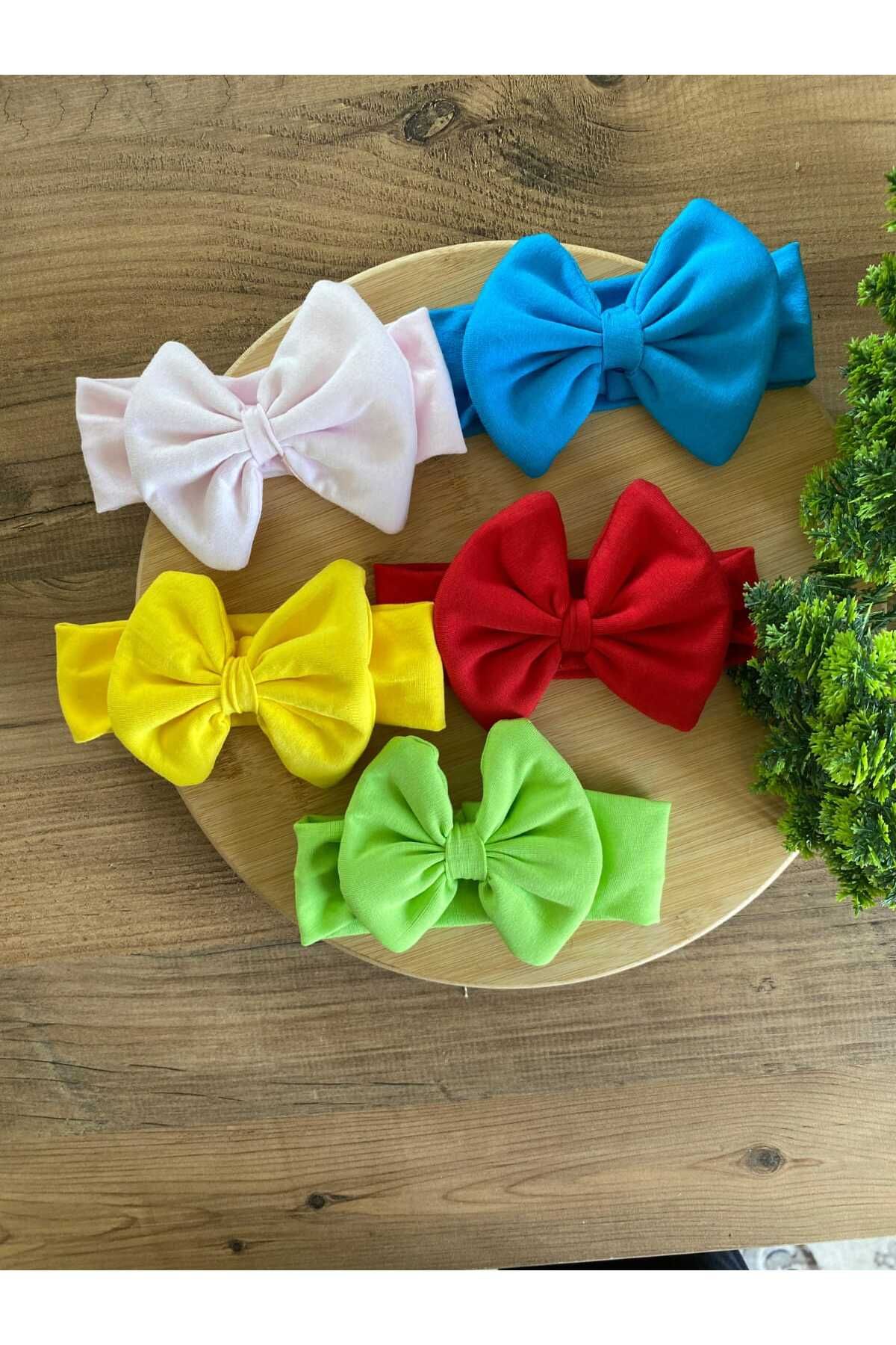 KAYRASTORETESETTÜR Bebeğin İçin En Konforlu Bandana Seti, 0-3 Yaş Yazlık Penye Fiyonk Bebek Bandana