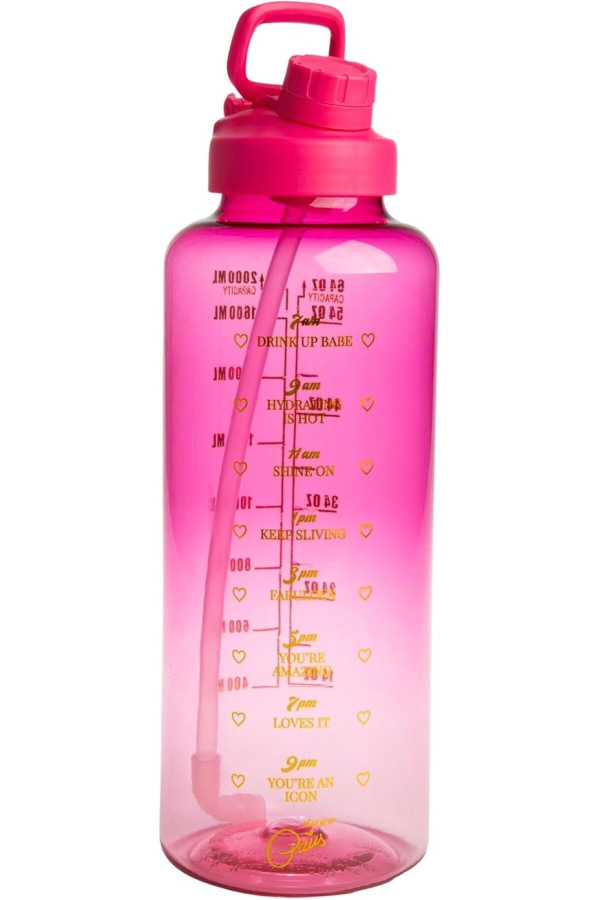 Paris Hilton 1,8 Litre Pembe Su Şişesi, Motive Edici, Sızdırmaz, Spor ve Günlük Kullanım
