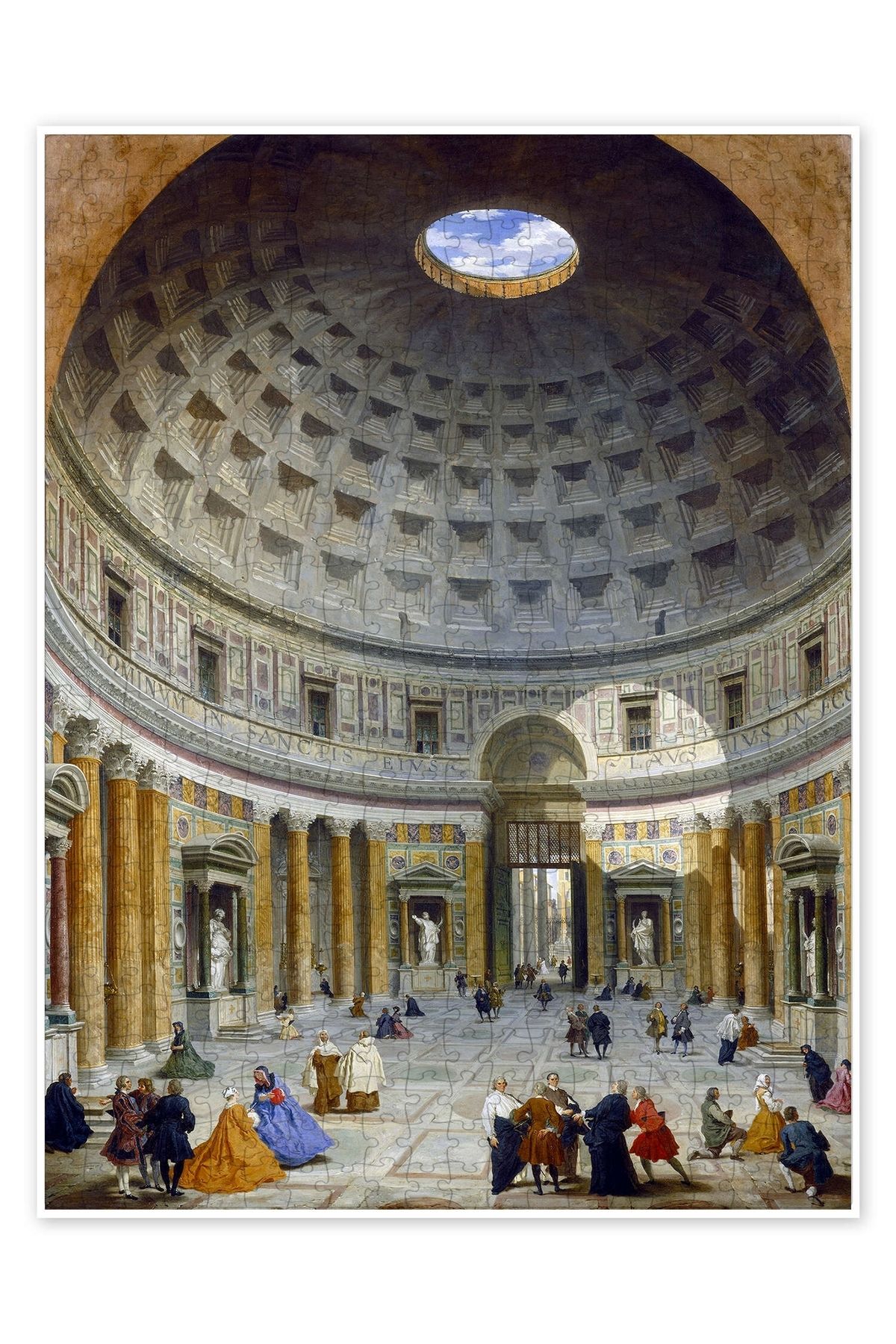 Jeronkarji Pantheon'un İç Mekanı 500 Parça Puzzle Yapboz Şehir Manzara Temalı Hobilik