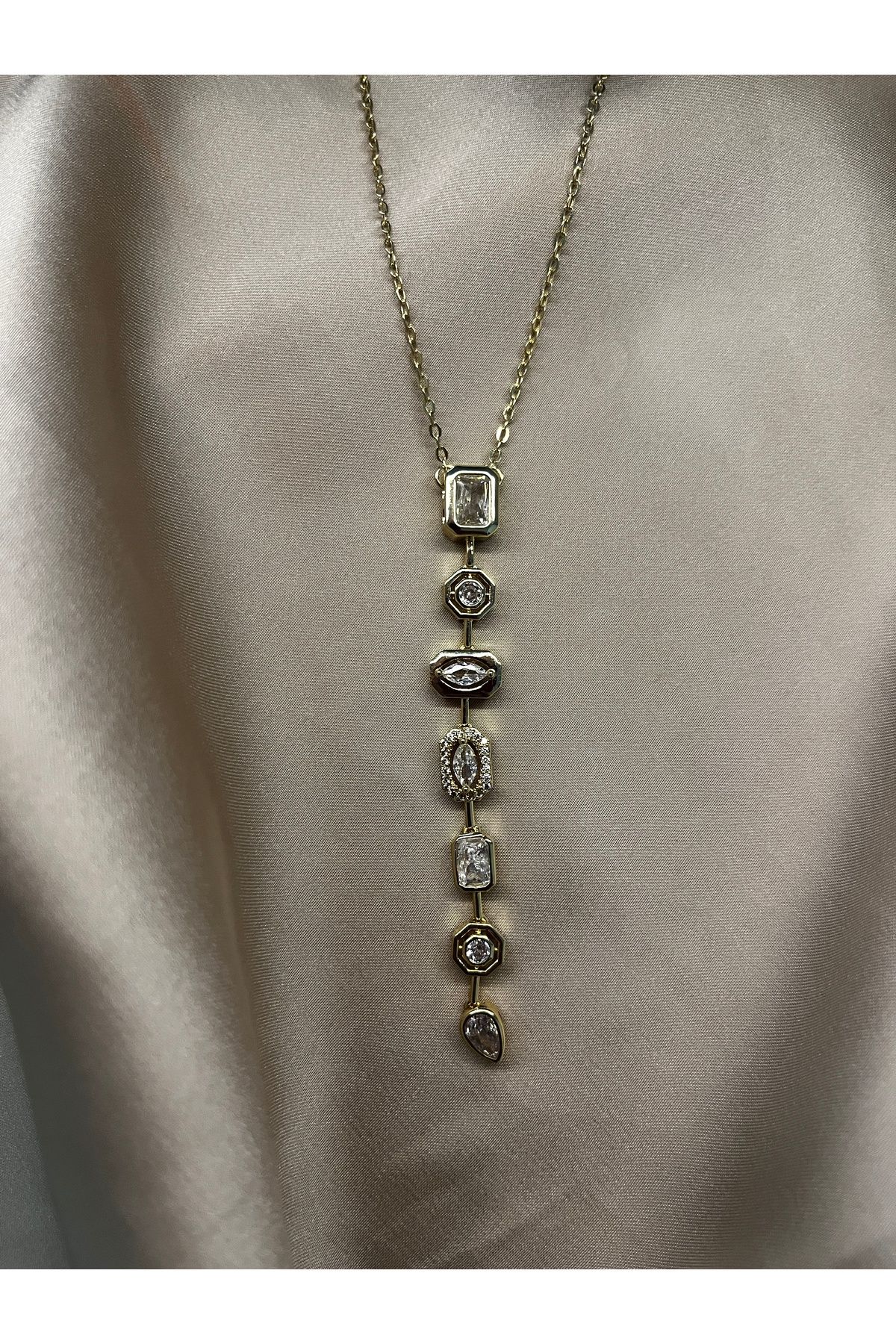 Lilac Jewelry Gold Yedi Element Y Dekolte Kolye