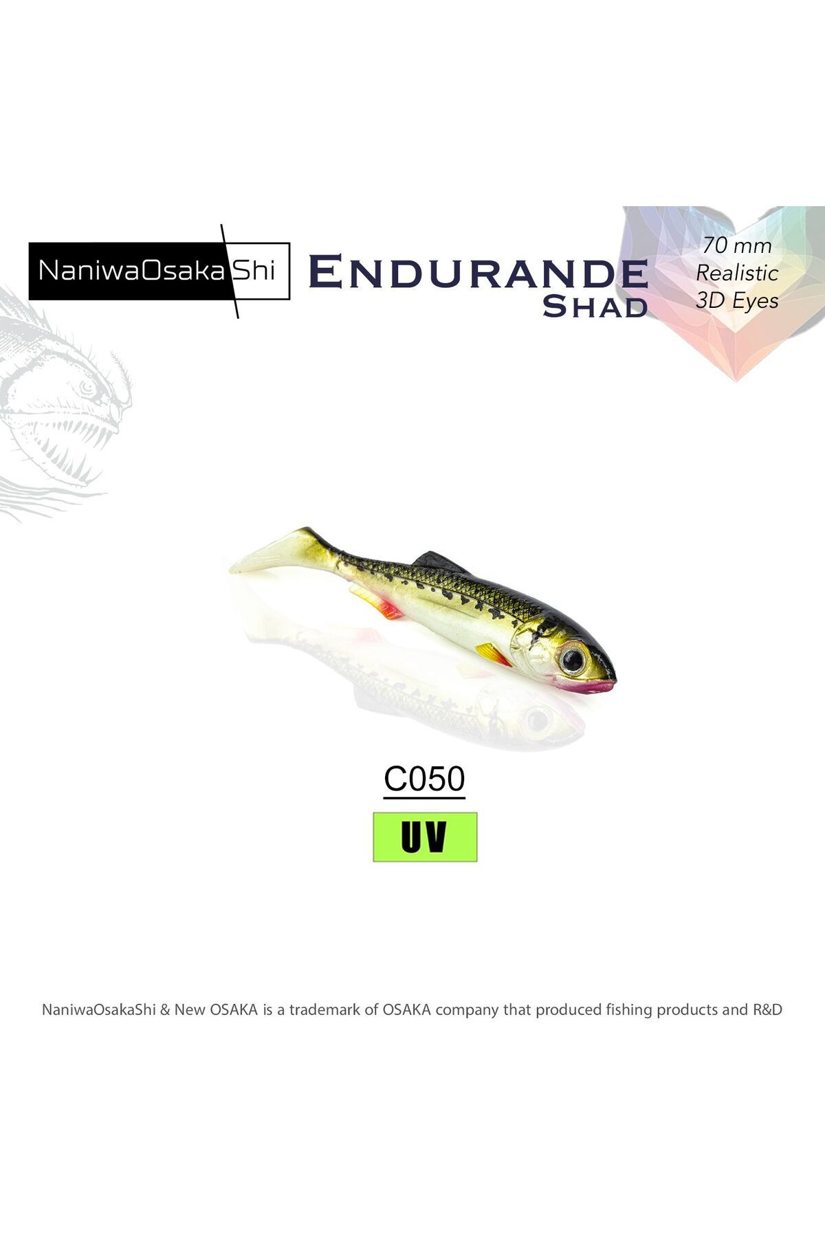 Delitay Balıkçılık NaniwaOsakaShi Endurande Shad 7 Cm Silikon Yem C050