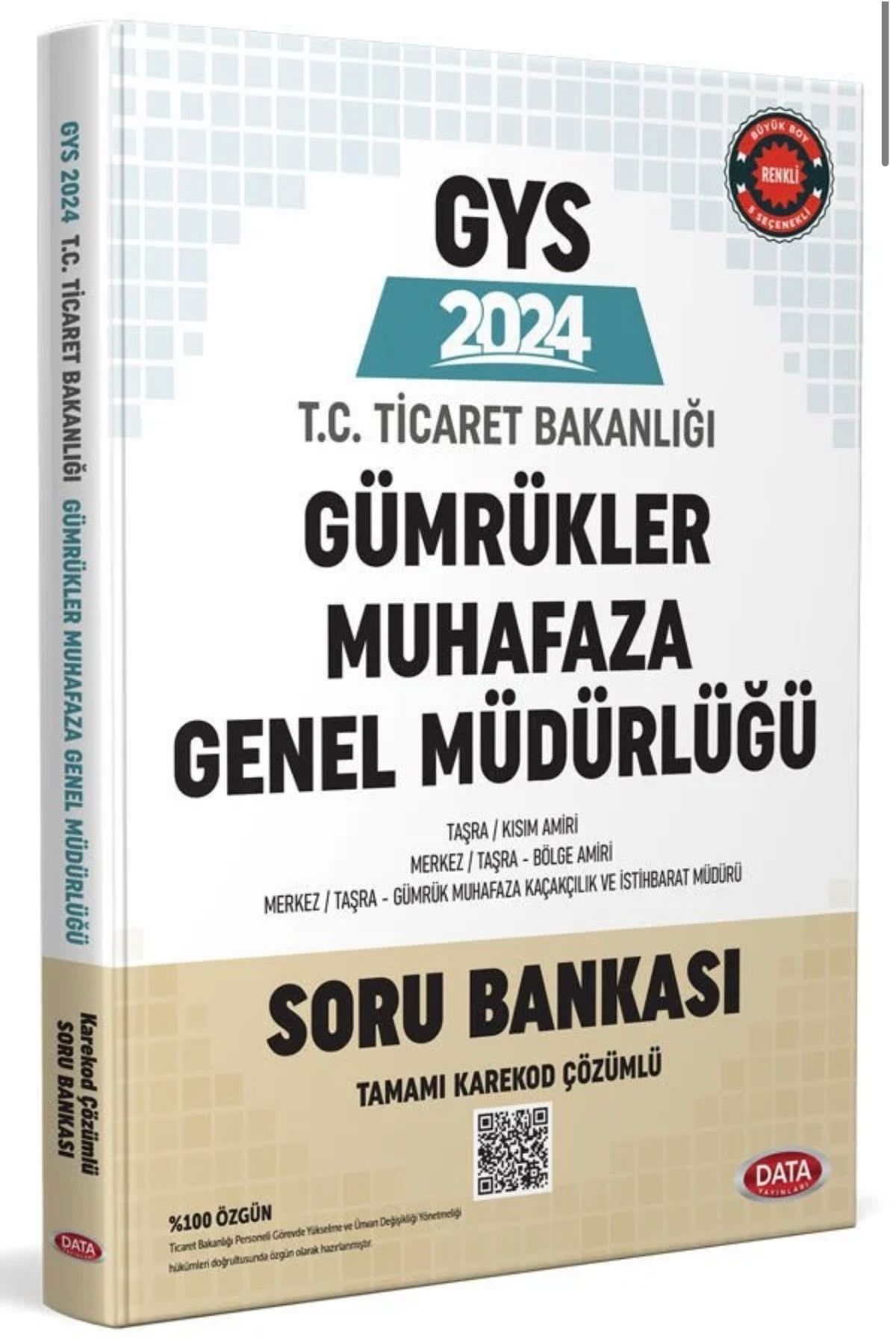 Data Yayınları Ticaret Bakanlığı Gümrükler Muhafaza Genel Müdürlüğü GYS Soru Bankası