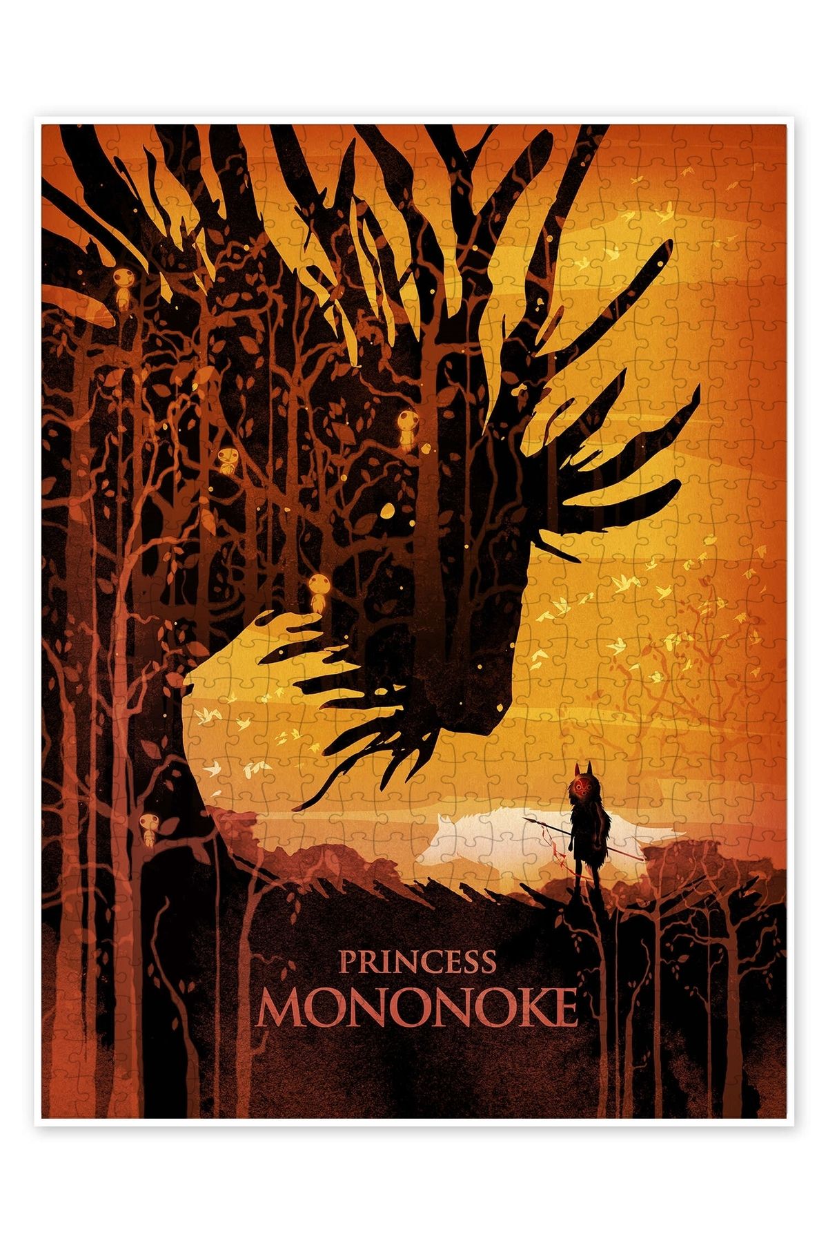 Jeronkarji Prenses Mononoke 500 Parça Puzzle Yapboz Klasik Film Temalı