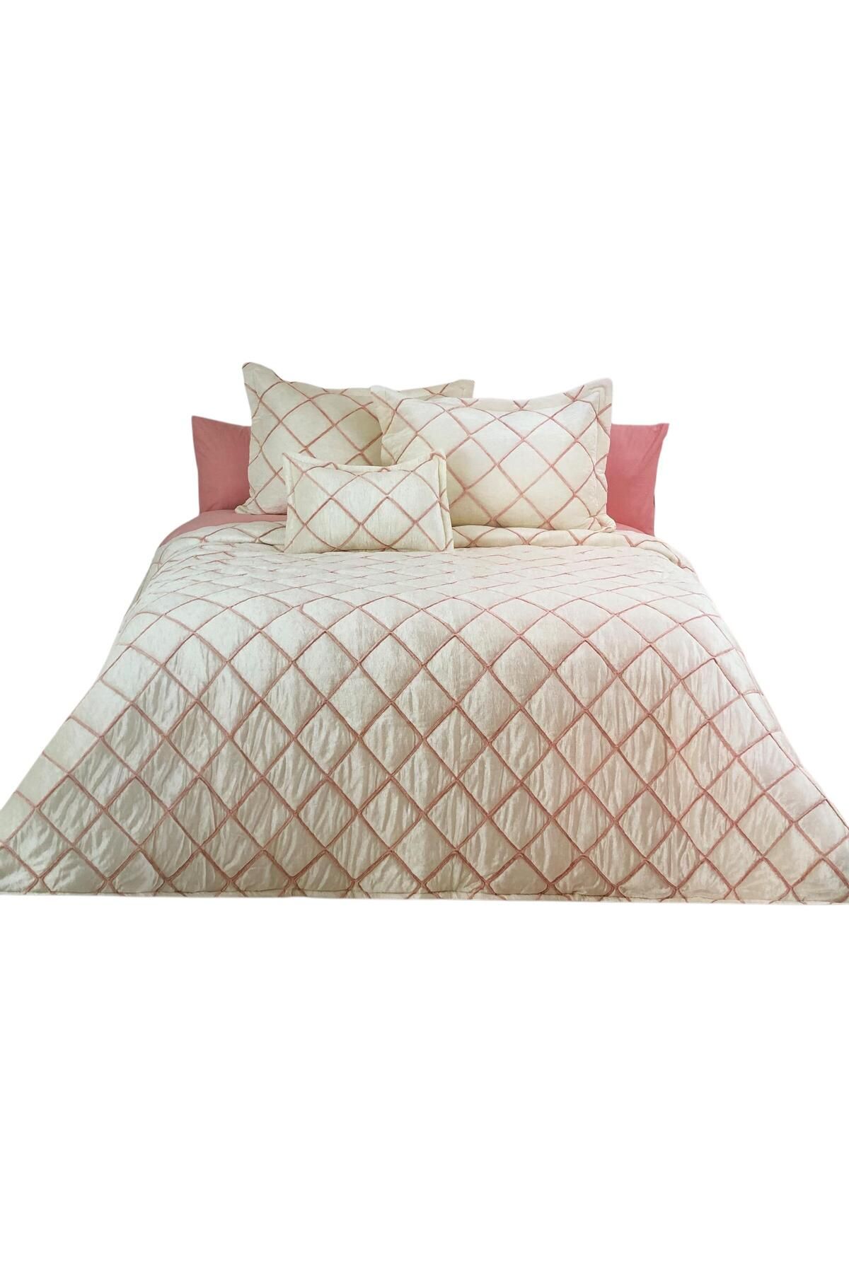 ROYAM Viola Home Hermes Kadife Çift Kişilik Yatak Örtüsü 250 x 260