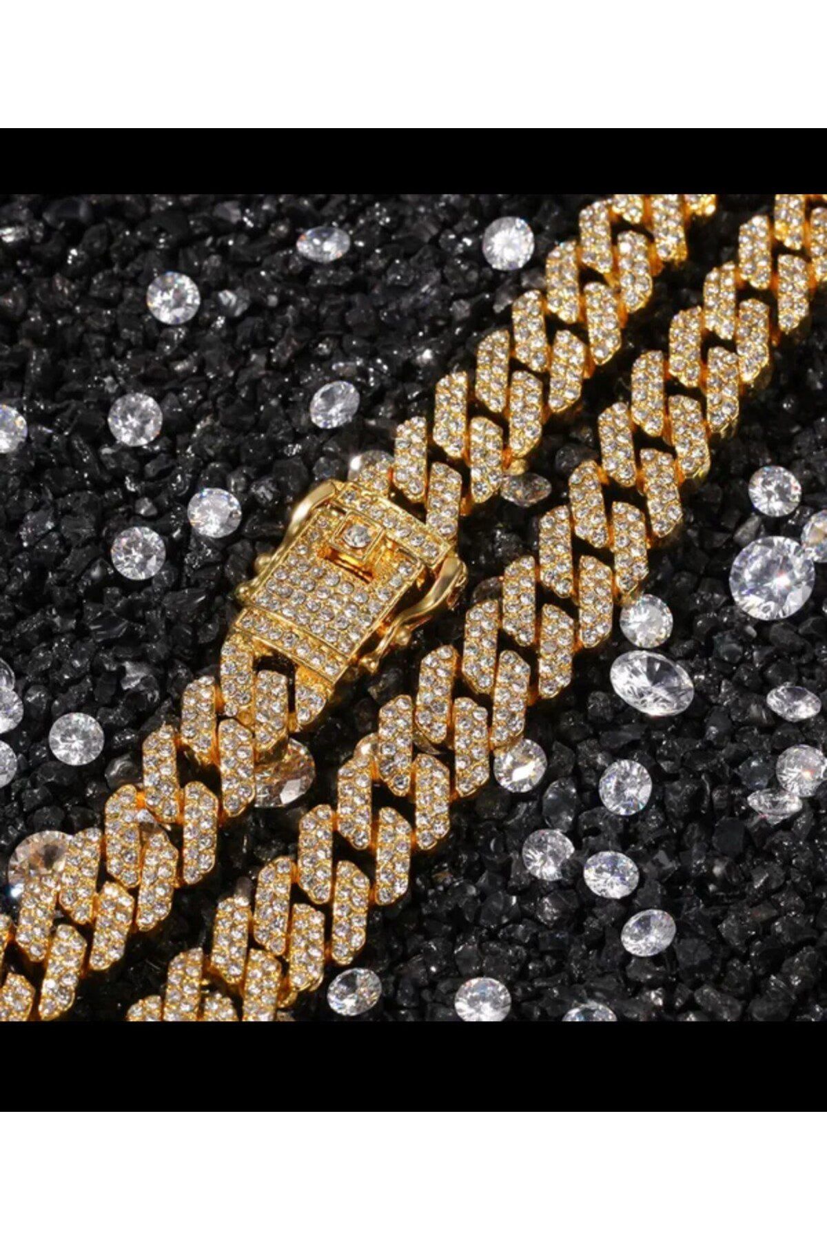 Harzem jewelry çelik taşlı kolye