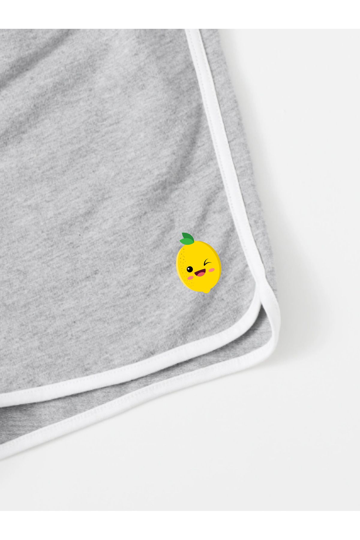 BEETON Dolphin Mini Şort - Limon Baskılı Kısa Kordonsuz