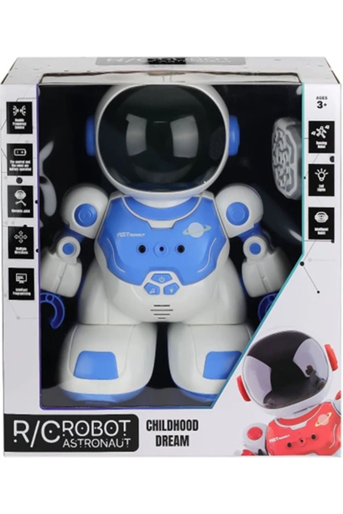 Shem astronot robot sesli müzikli uzaktan kumandalı multi fonksiyonlu 40cm boyunda dev robot