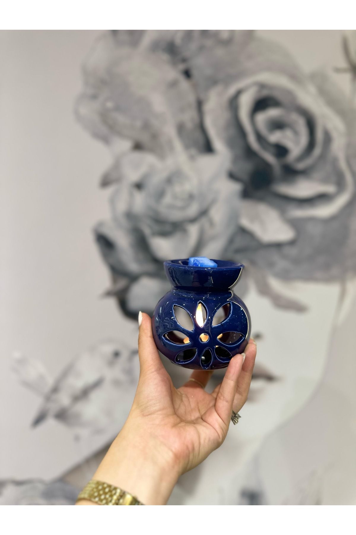 VelAsia Saks Mavisi Lotus Buhurdanlık
