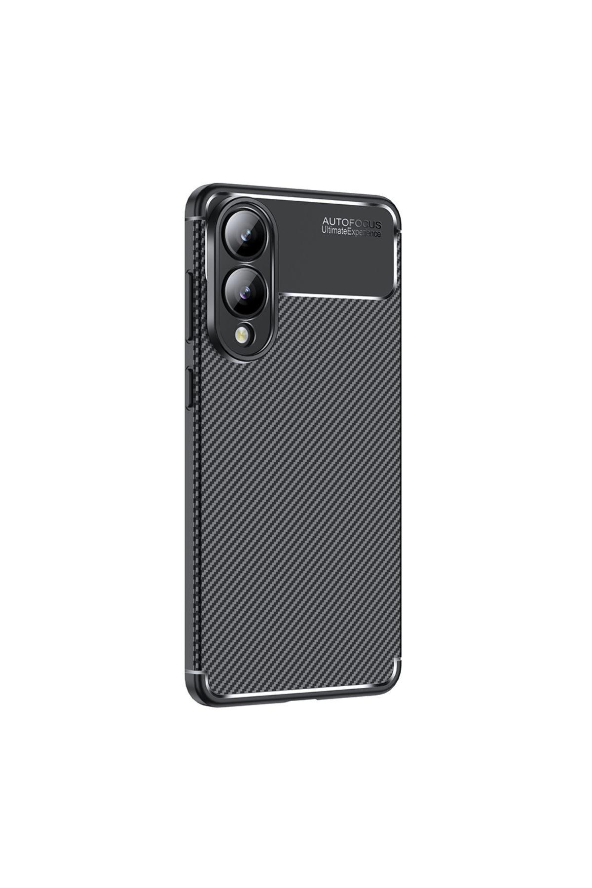 Adige Samsung Galaxy S25 Edge Kılıf Negro Karbon Fiber Desen Silikon