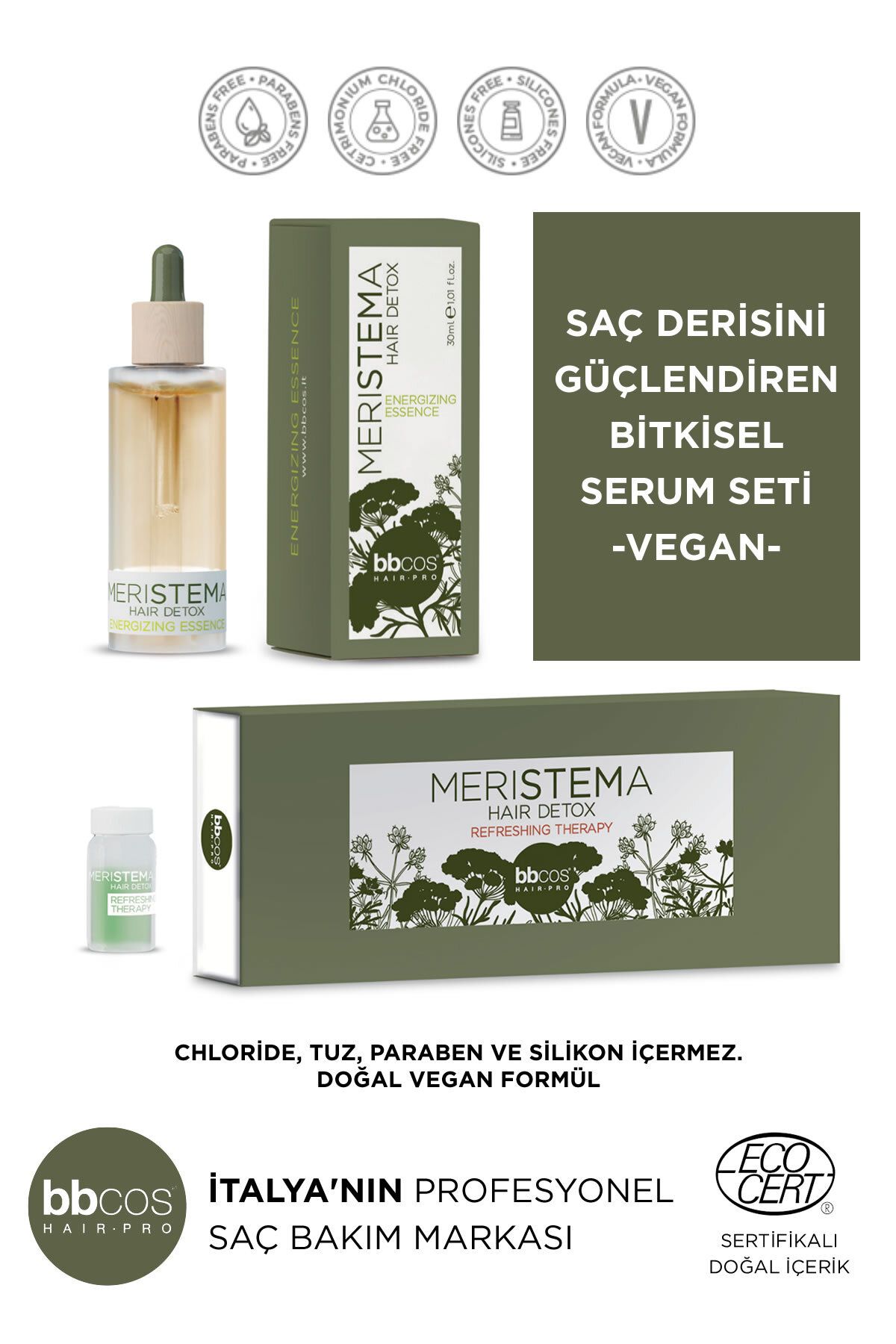 bbcos Maristema Yenilenme Terapisi - Enerji Verici Esans, Saç Derisini Güçlendiren Bitkisel Serum Seti