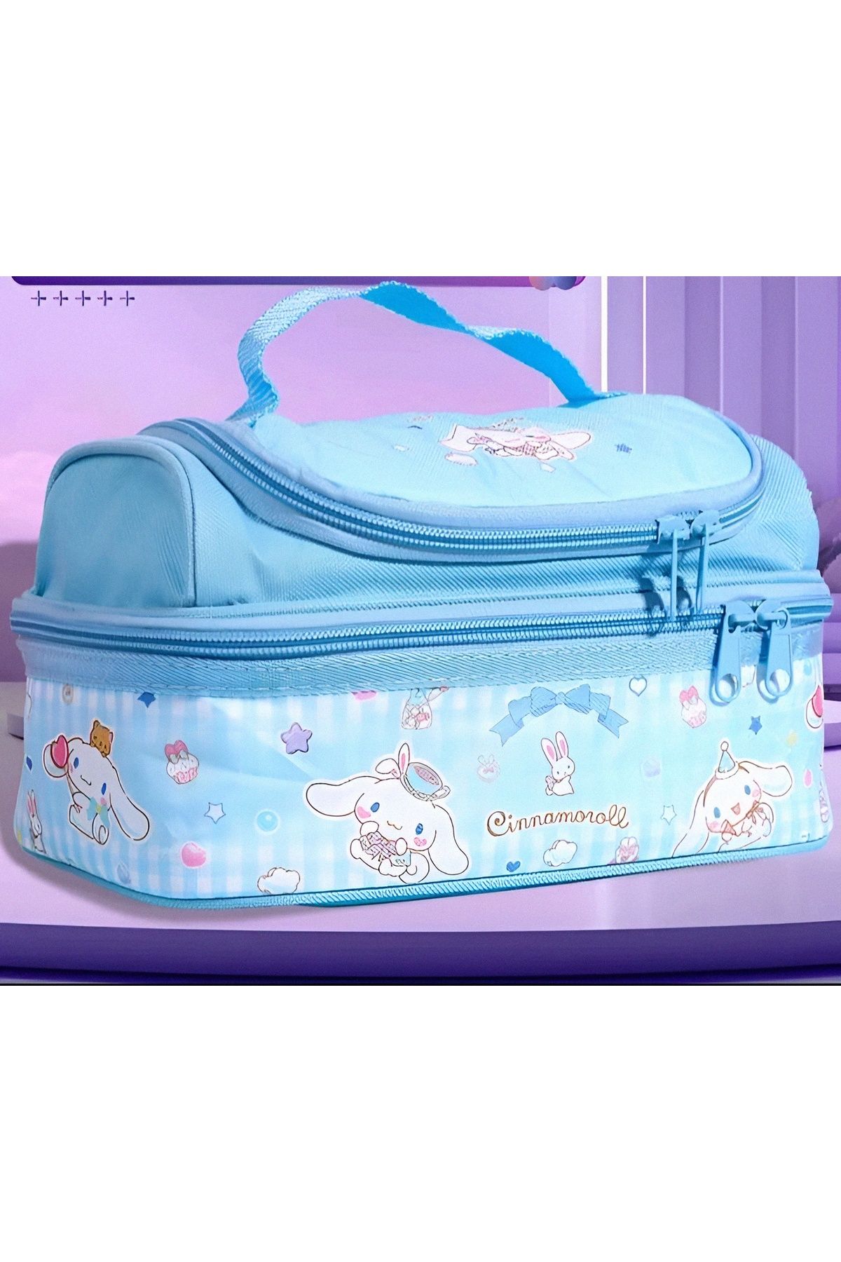 KumOziShop Sanrio Kuromi Hello Kitty Cinnamoroll My Melody Lüx Çift Katmanlı Termal Beslenme Çantası