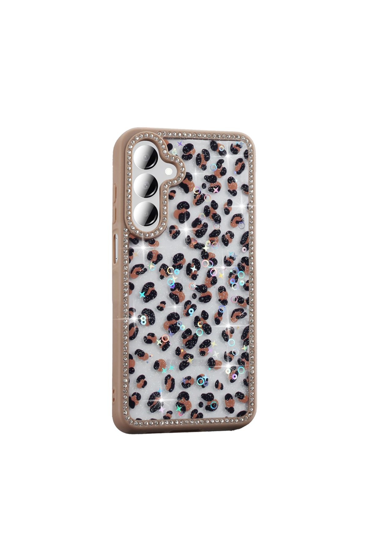 KılıfShop Samsung Galaxy A55 Kılıf Azra Taşlı Simli
