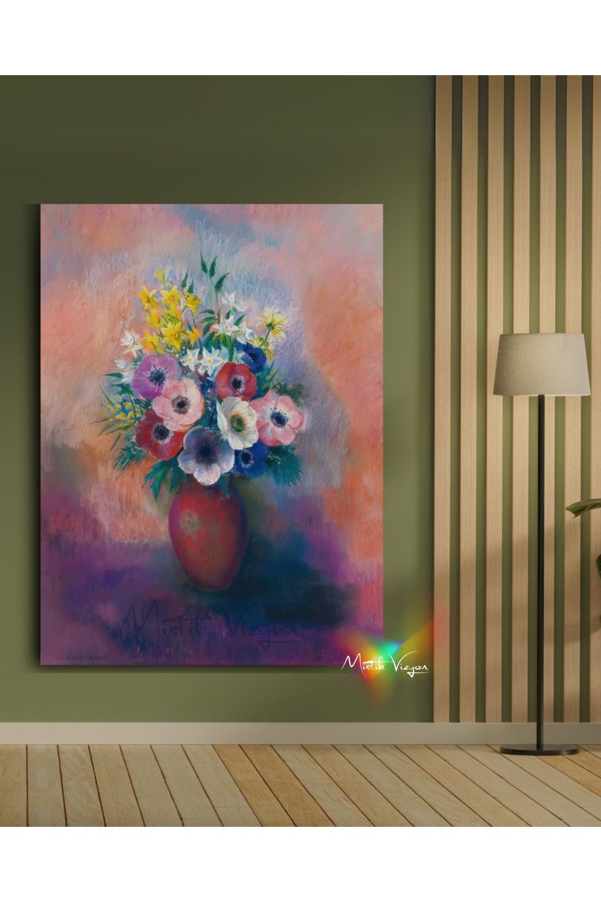 Mystic Art Vazo D’anémones – Odilon Redon Kanvas Tablo