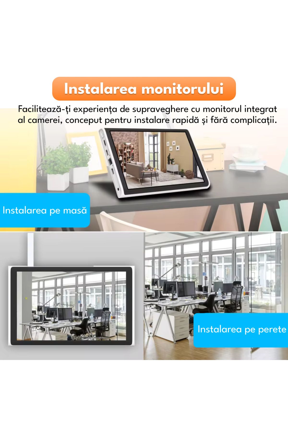 Spionescu-Complete video surveillance kit with 4 cameras and solar charging, ASIH20, WIFI, 4MP, 1 TB HDD 7