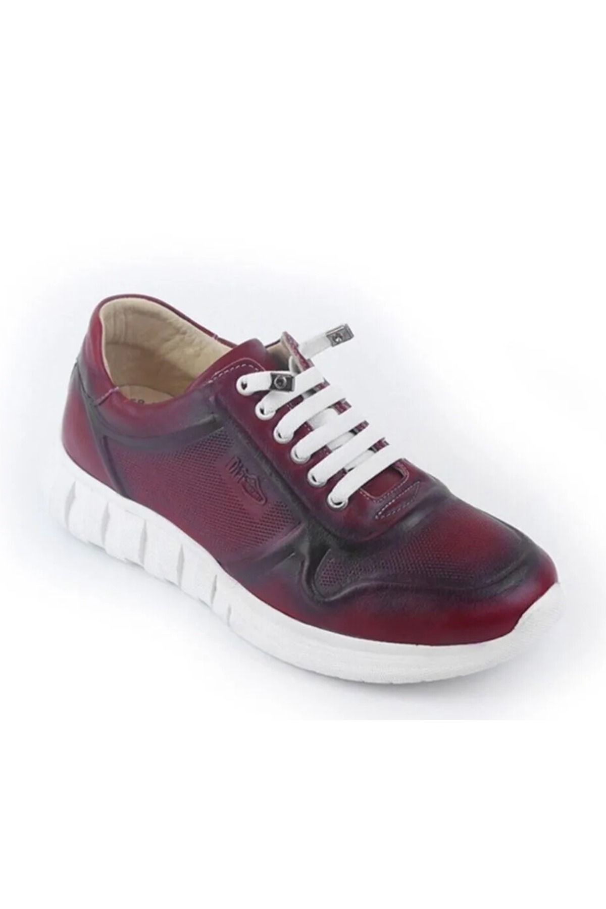 DİA COMFORT ERKEK Tam Ortopedik Deri Spor  Sneaker Ayakkabı Bordo