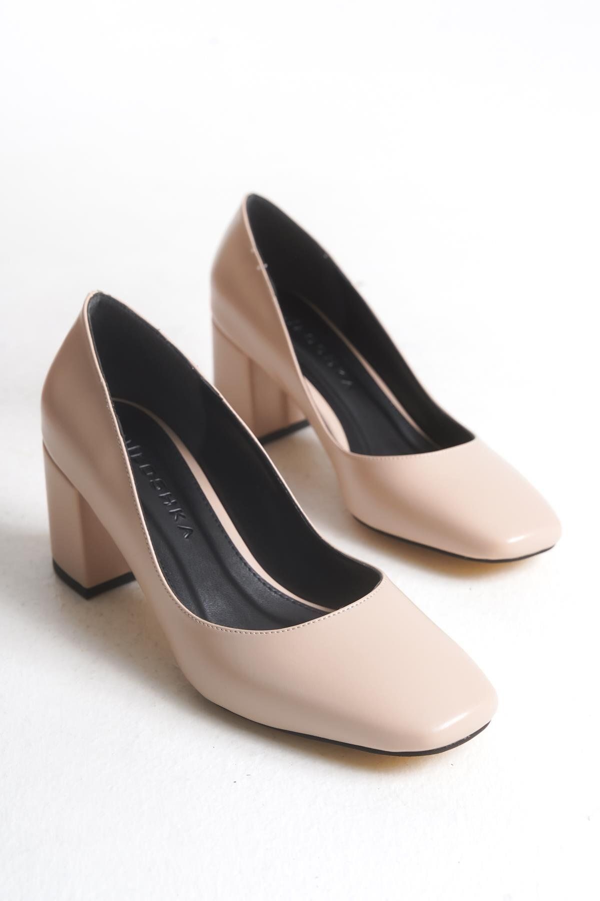 Niloshka NOLA Bej Kadın Stiletto Ayakkabı