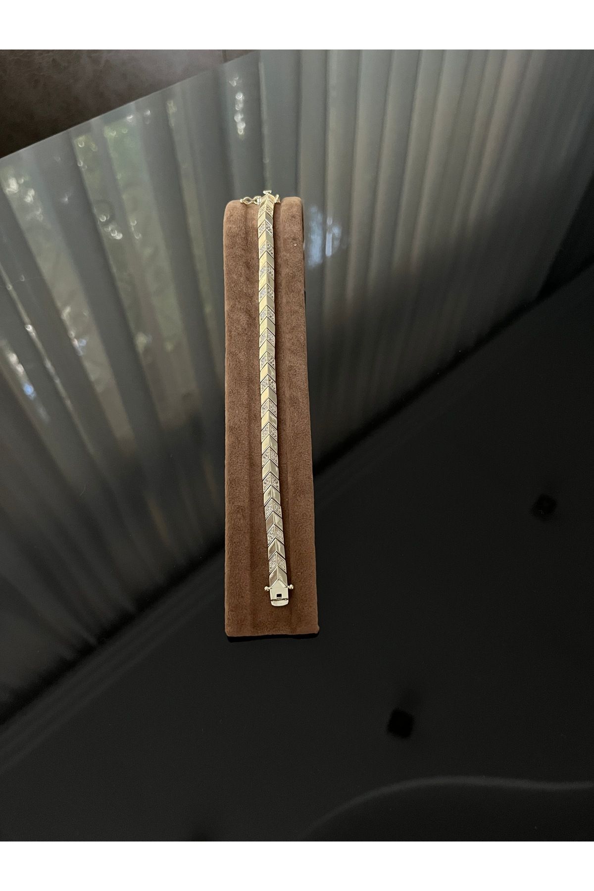 CHI COLLECTION Üçgen Desenli Gold Bileklik
