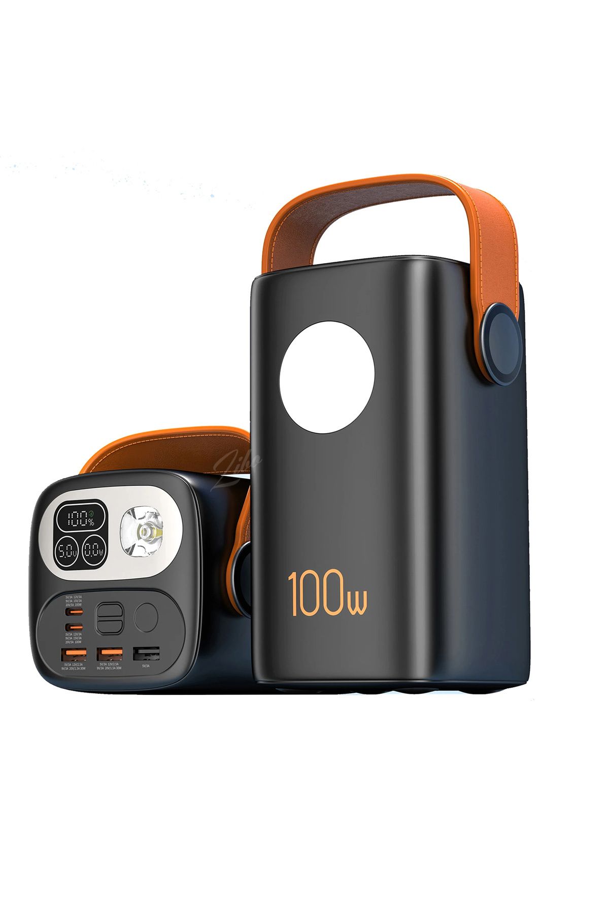 wiks 60000 Mah Powerbank Hızlı Şarj Dijital Göstergeli Güç Bankası Taşınabilir Şarj Cihazı El Feneri
