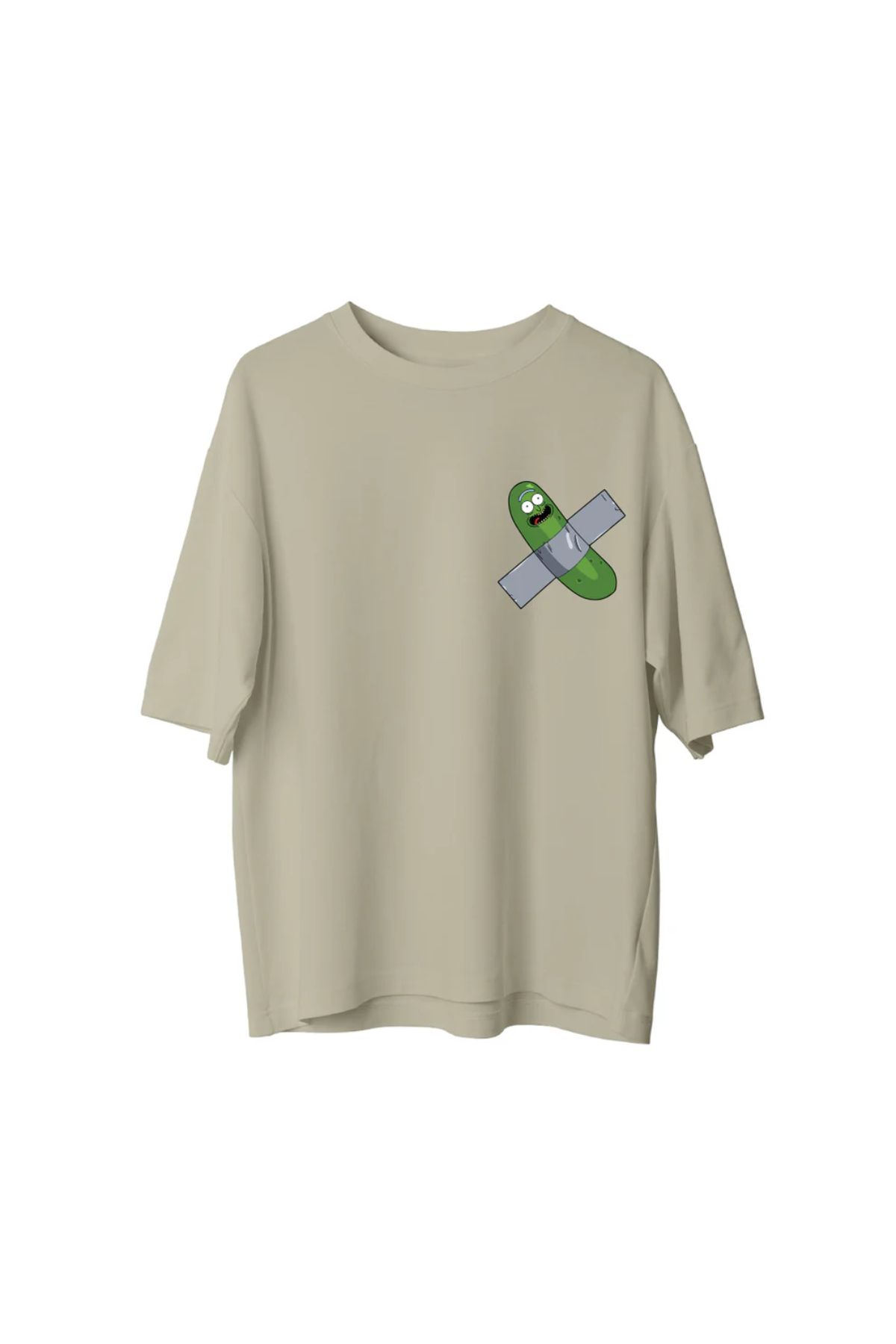 Koklonmoda Büyük Beden Unisex Hıyar Baskılı Oversize T-Shirt
